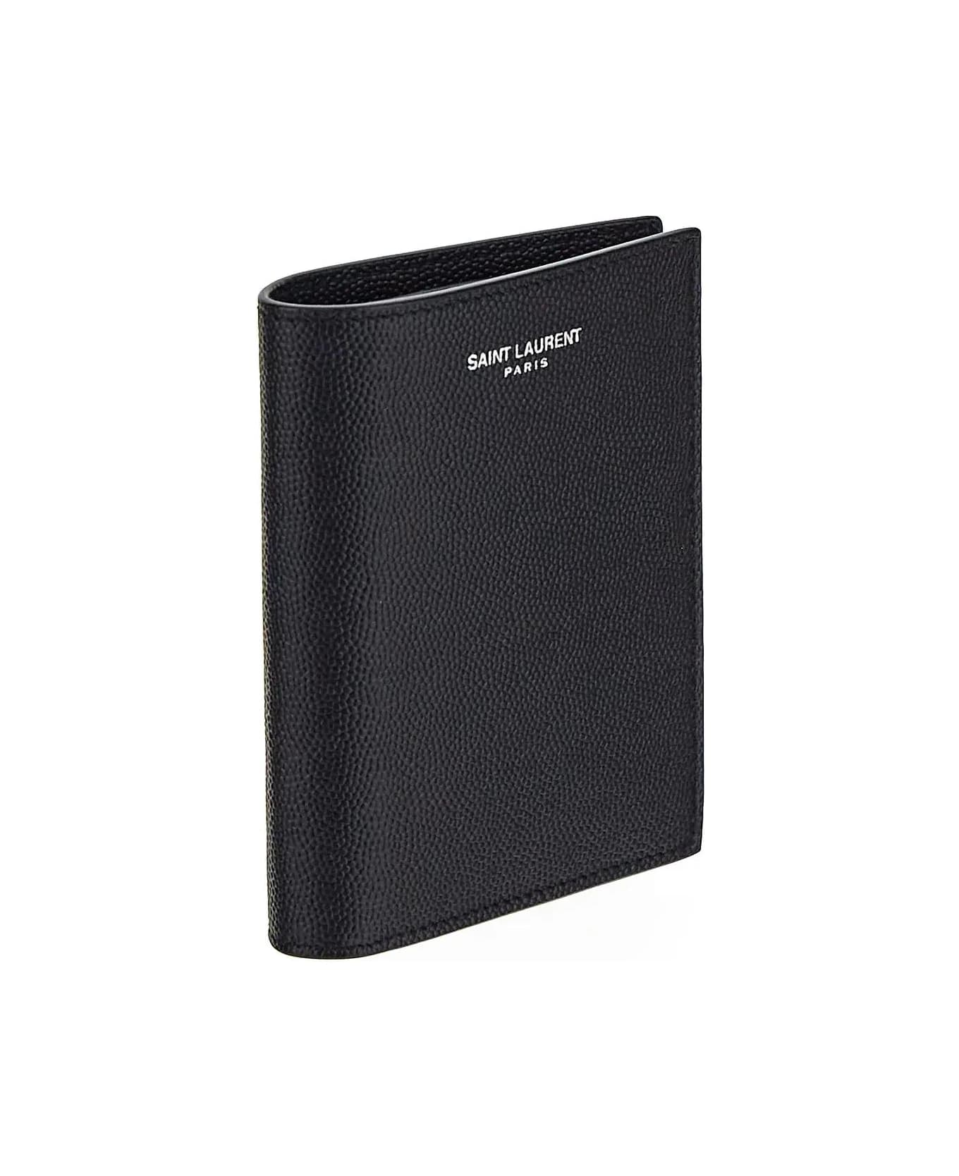 Saint Laurent Paris Credit Card Wallet - Nero