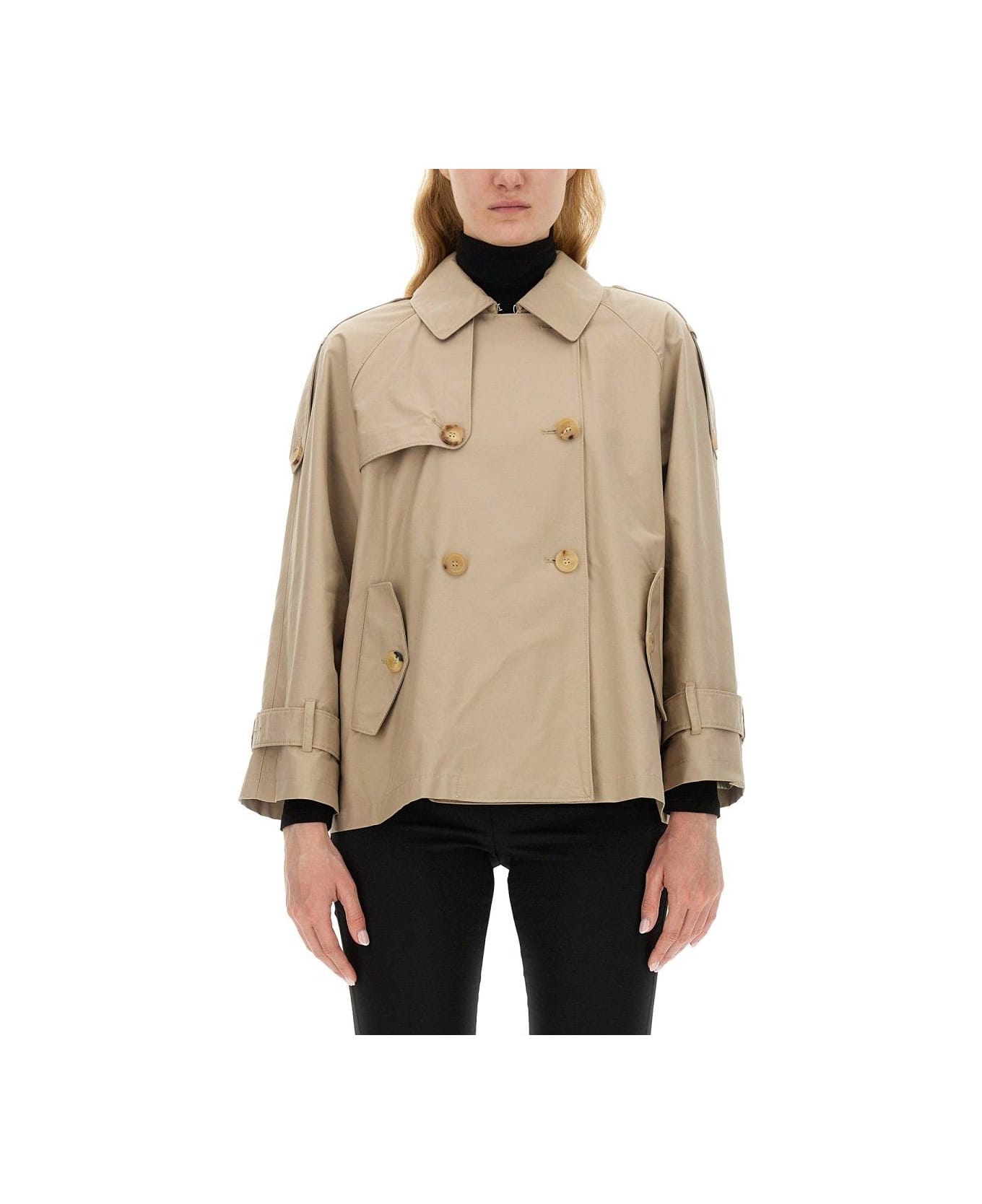 Max Mara The Cube Double-breasted Trench Coat - Beige