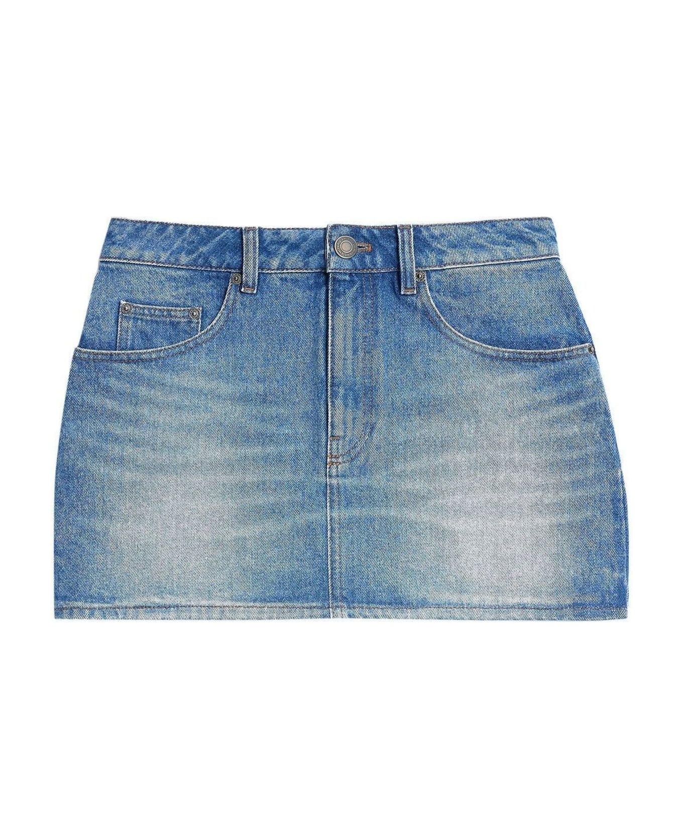 Ami Alexandre Mattiussi Blue Cotton Mini Skirt - Denim