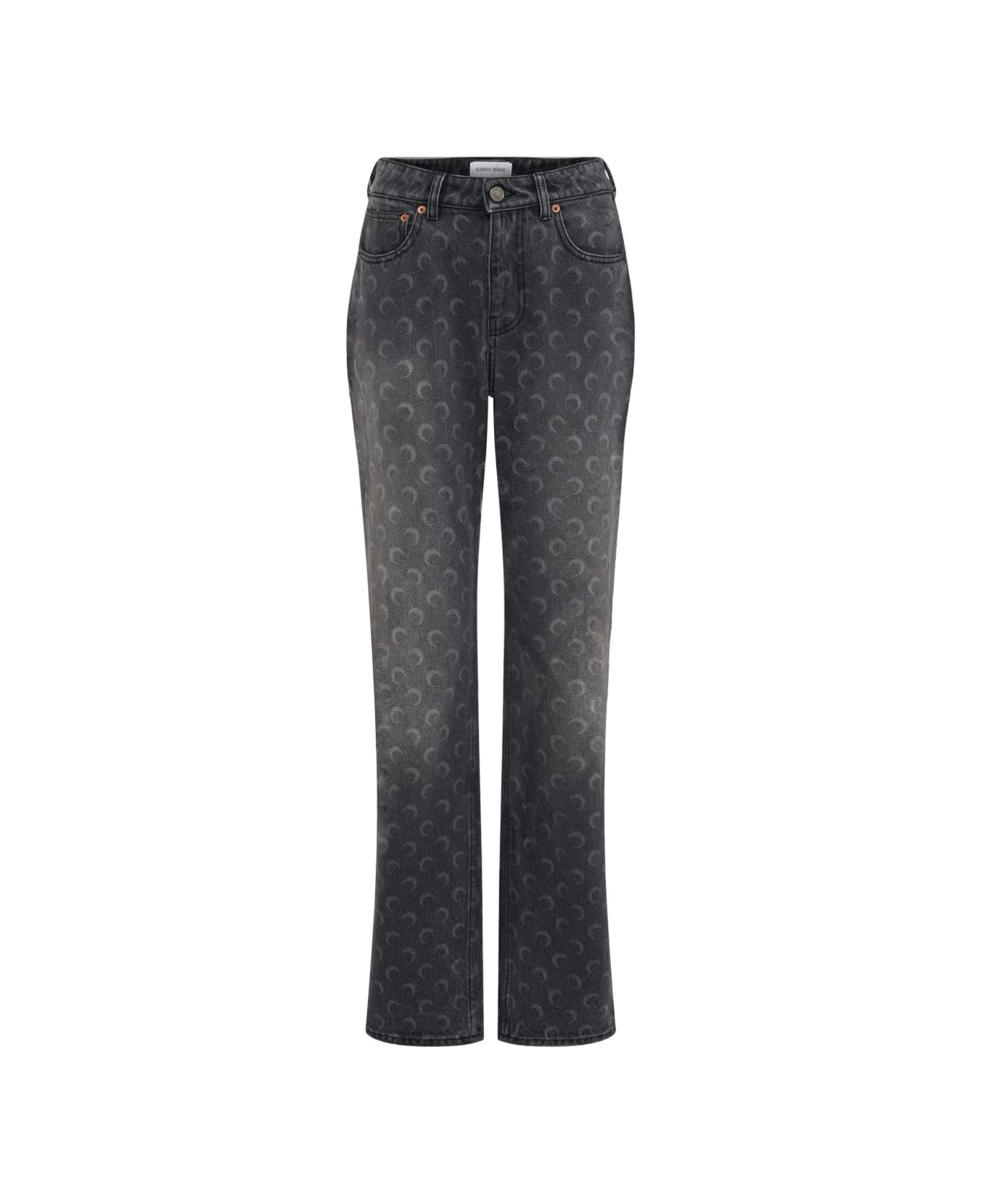Marine Serre Moon Laser Straight Jeans - Grey