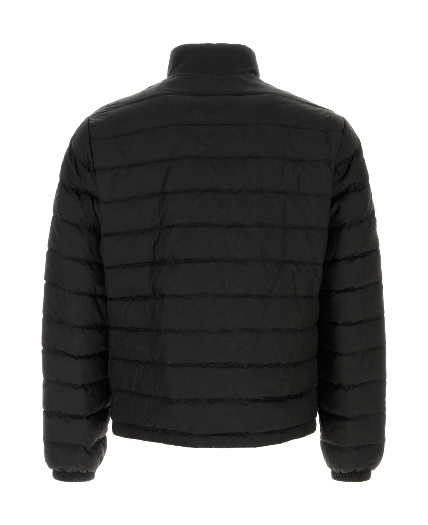 Versace Black Nylon Down Jacket - BLACK