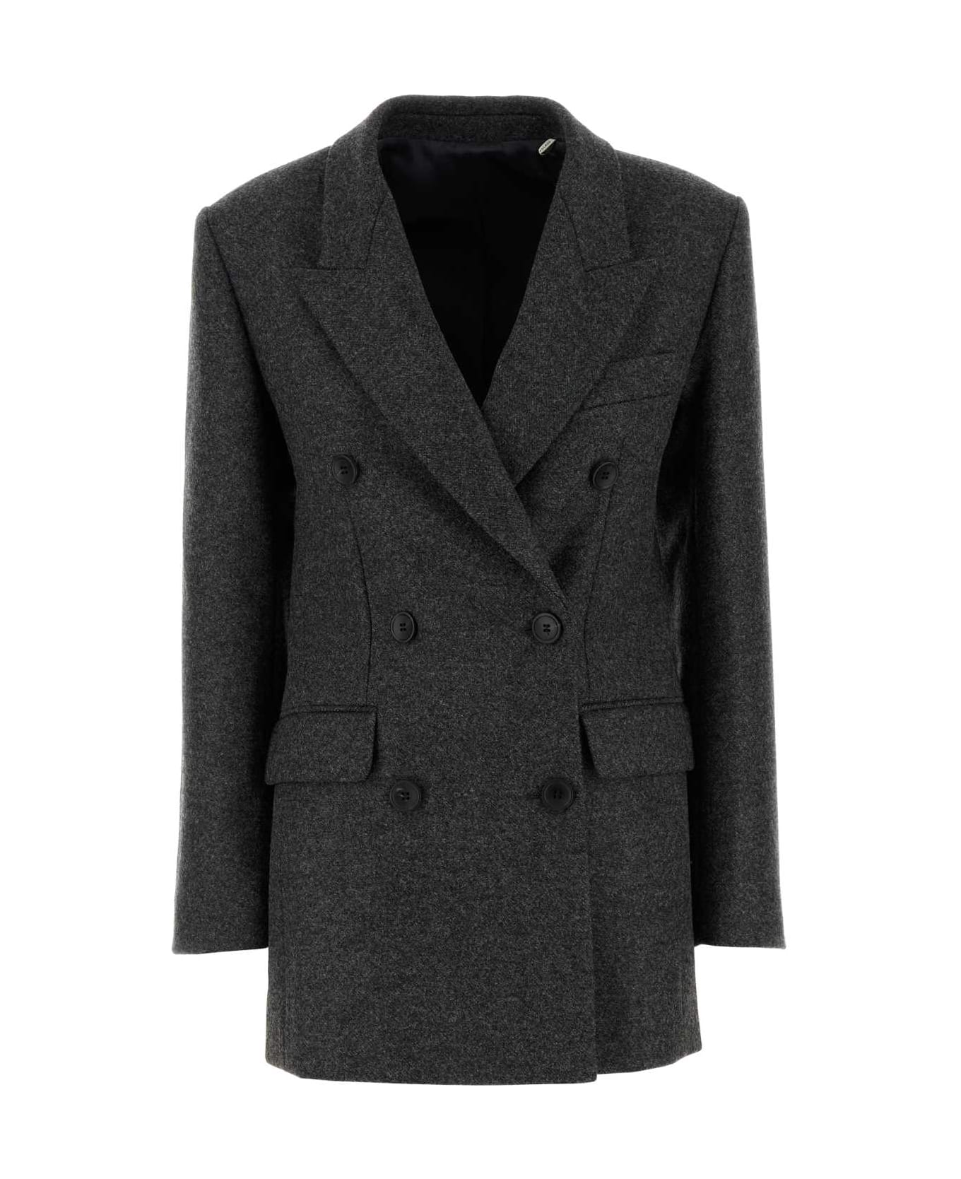 Isabel Marant Dark Grey Wool Isidora Blazer - ANTHRACITE