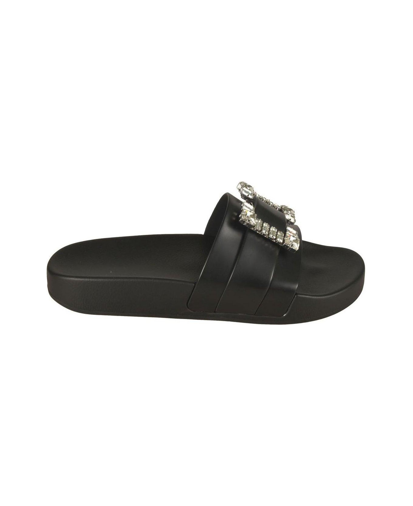 Sergio Rossi Sr Jelly Embellished Slip-on Sandals - Black