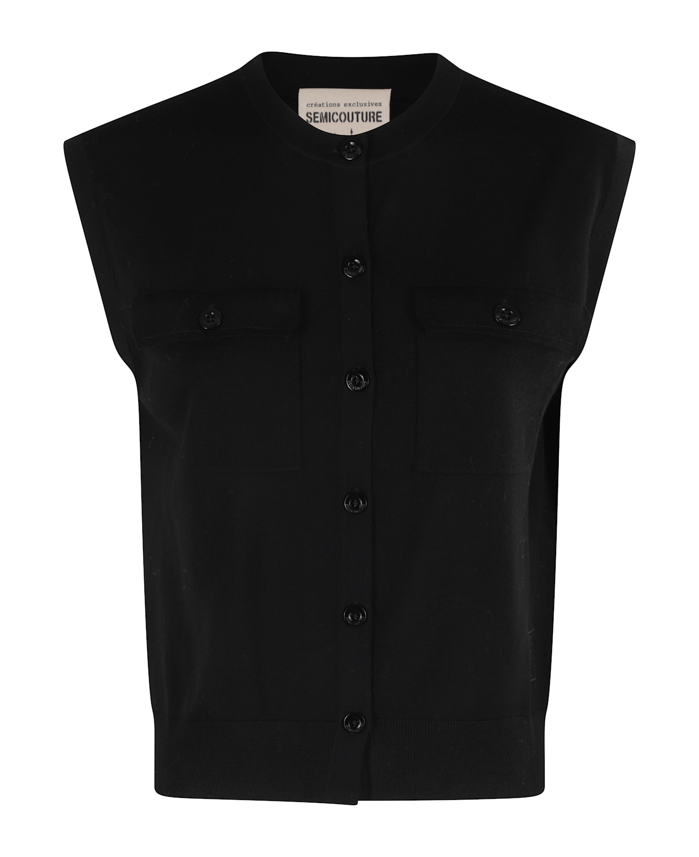 SEMICOUTURE Gilet Brigida - Nero