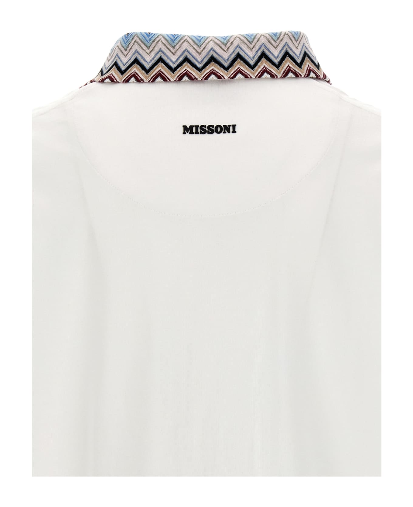 Missoni Zigzag Collar Polo Shirt - White