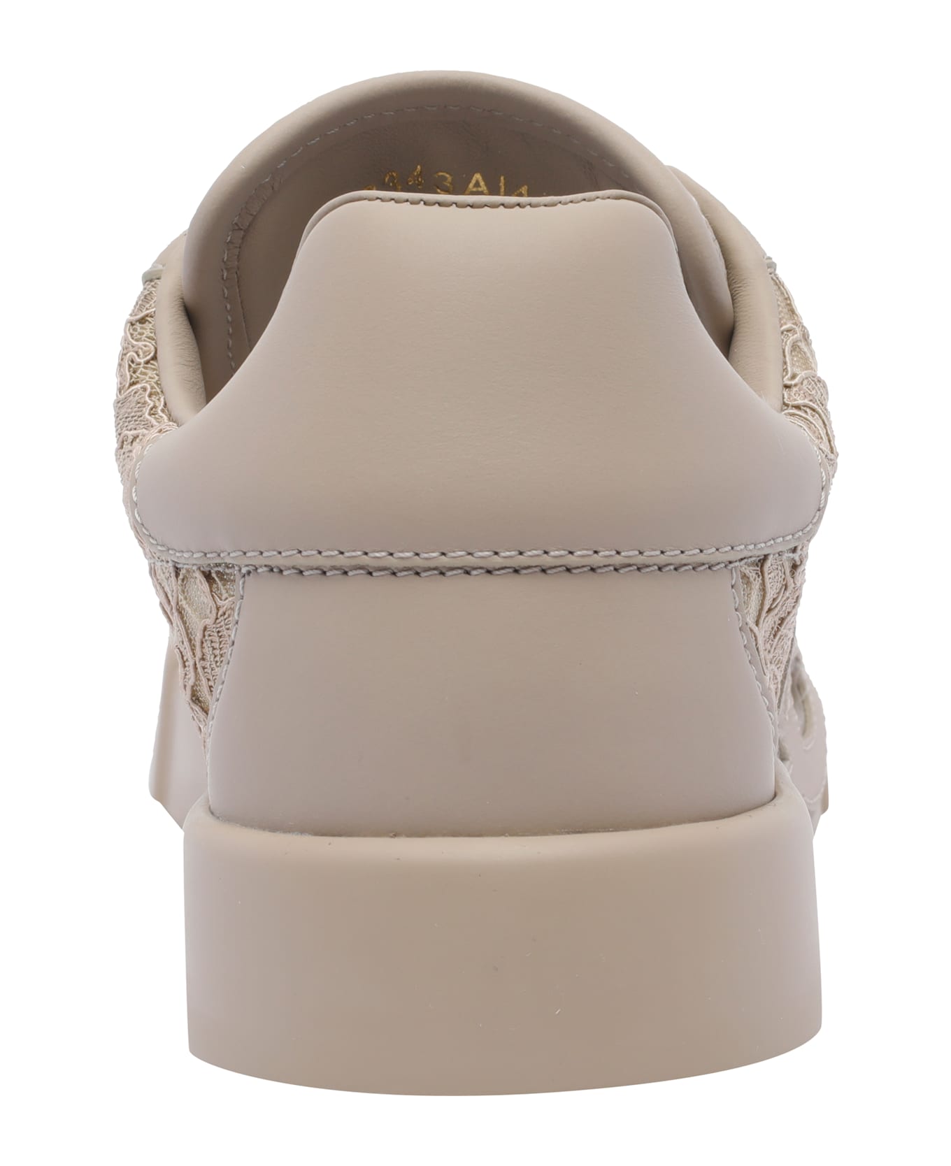 Dolce & Gabbana Portofino Sneakers With Lace Detail - NEUTRALS