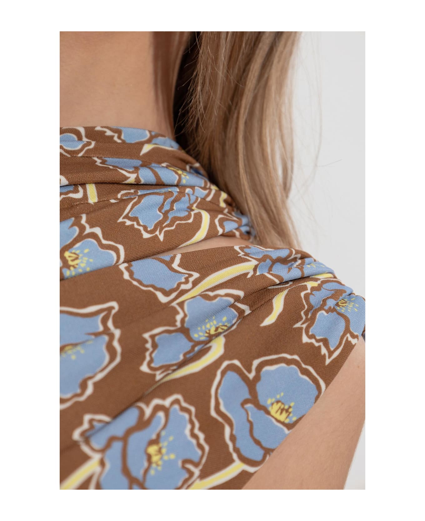 Versace One Shoulder Dress - TOBACCOPOWDERBLUE