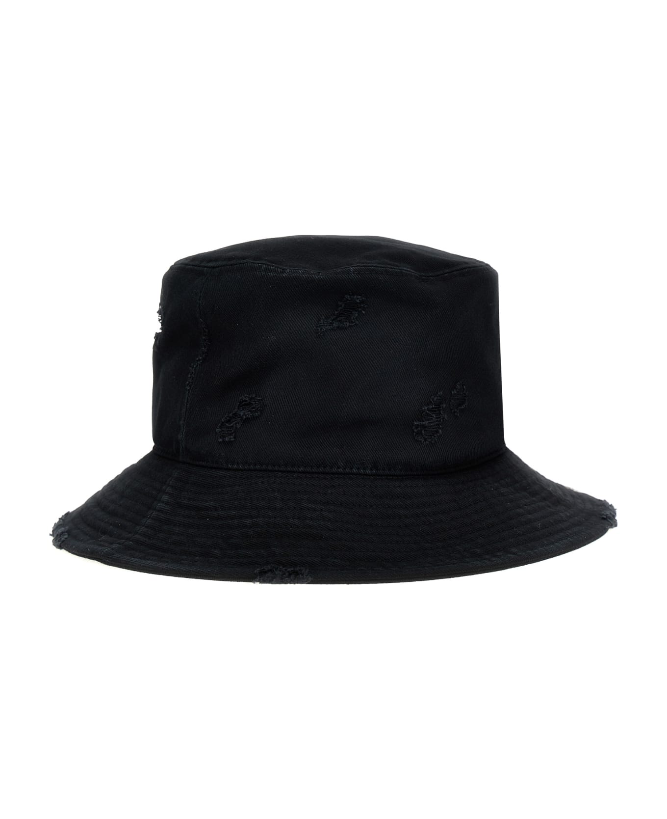Mihara Yasuhiro Distressed Effect Bucket Hat - Black   帽子
