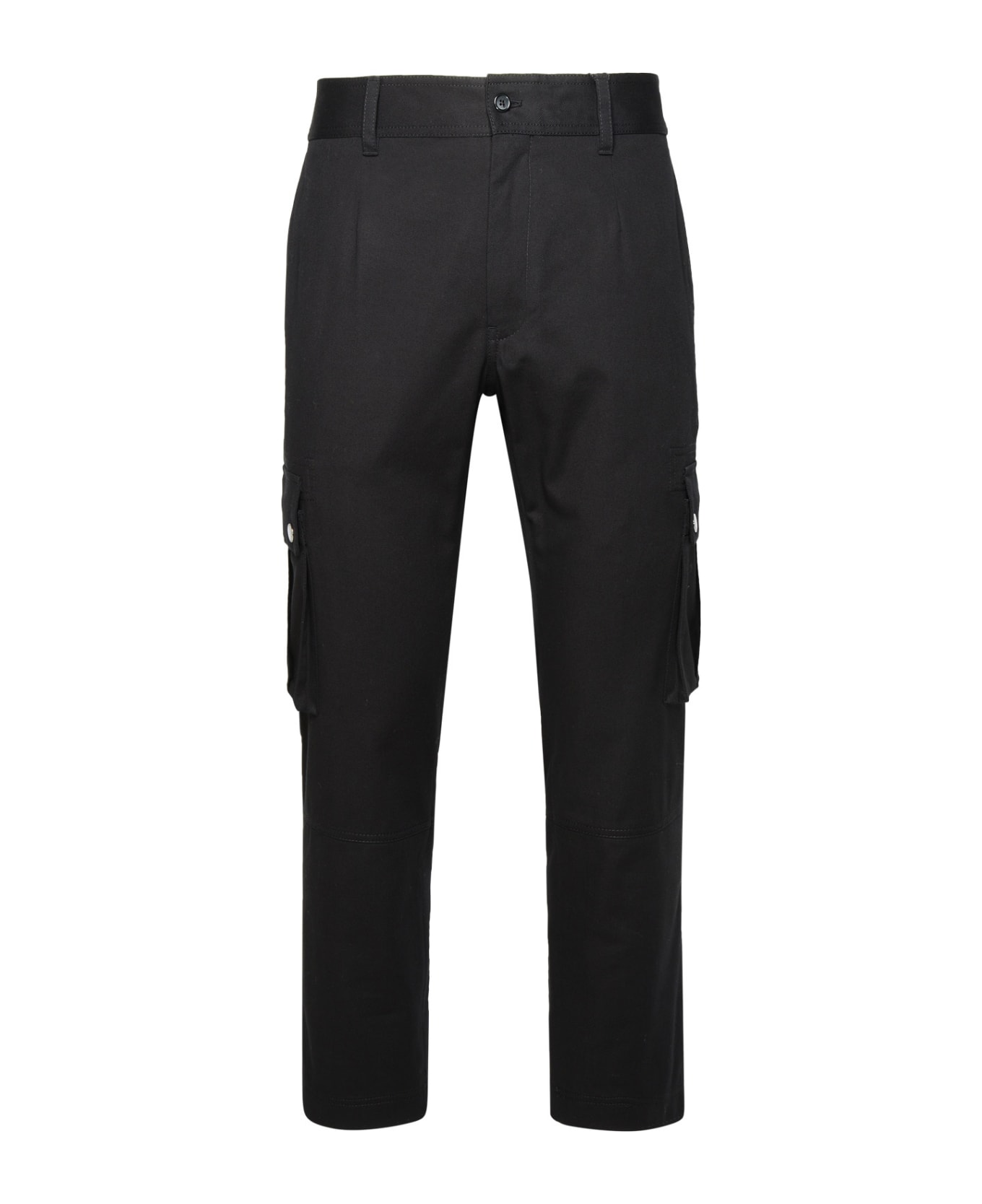 Dolce & Gabbana Cargo Pants In Black Cotton - Nero