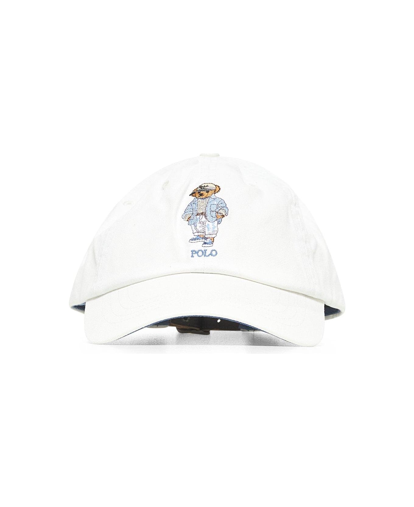 Ralph Lauren Polo Bear Twill Curved Peak Baseball Cap - clubhouse cream