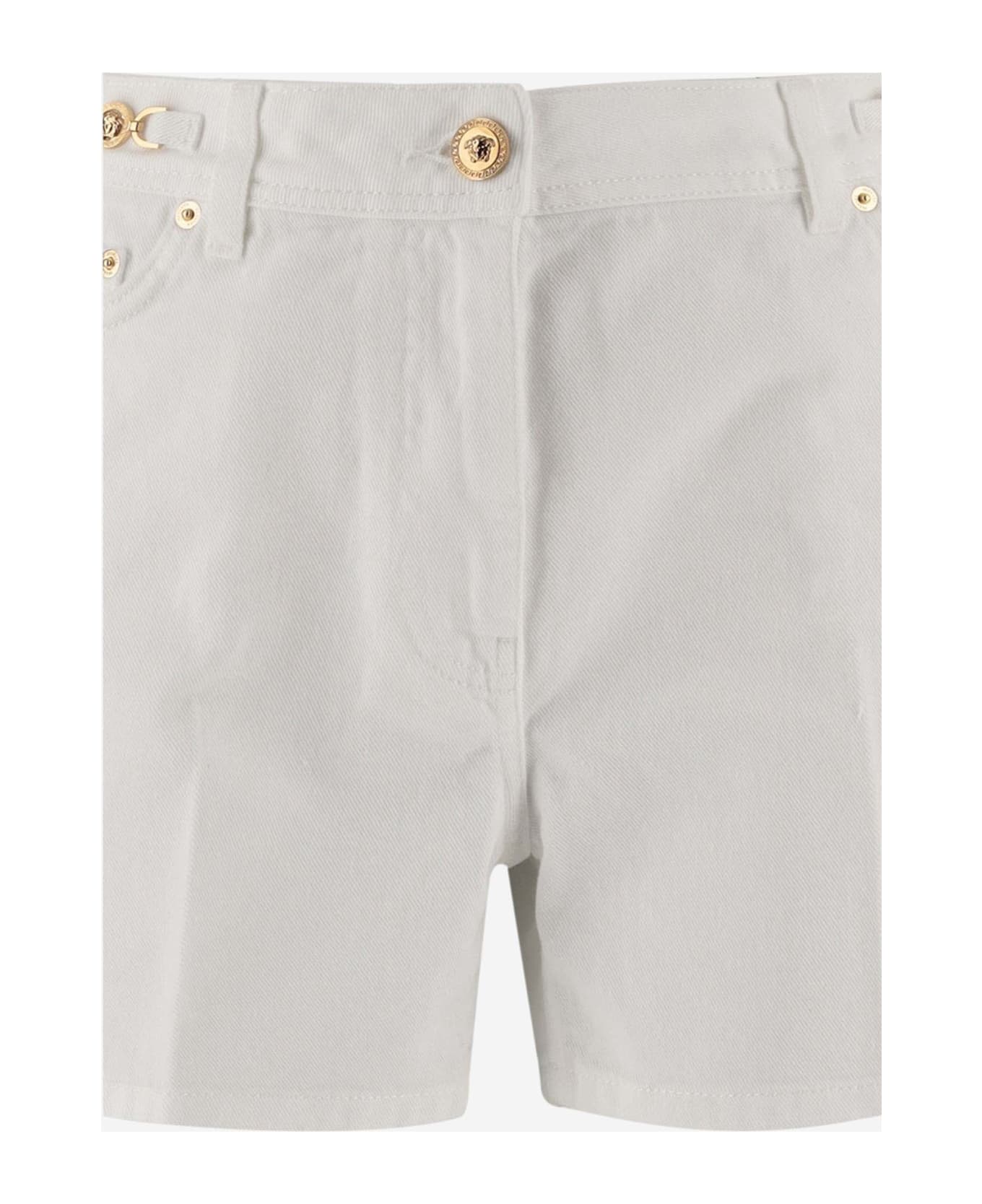 Versace Cotton Short Pants - White