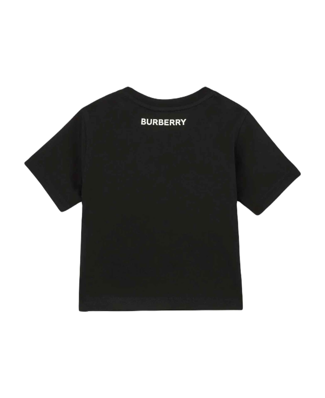 Burberry Black T-shirt Baby Boy . - Nero