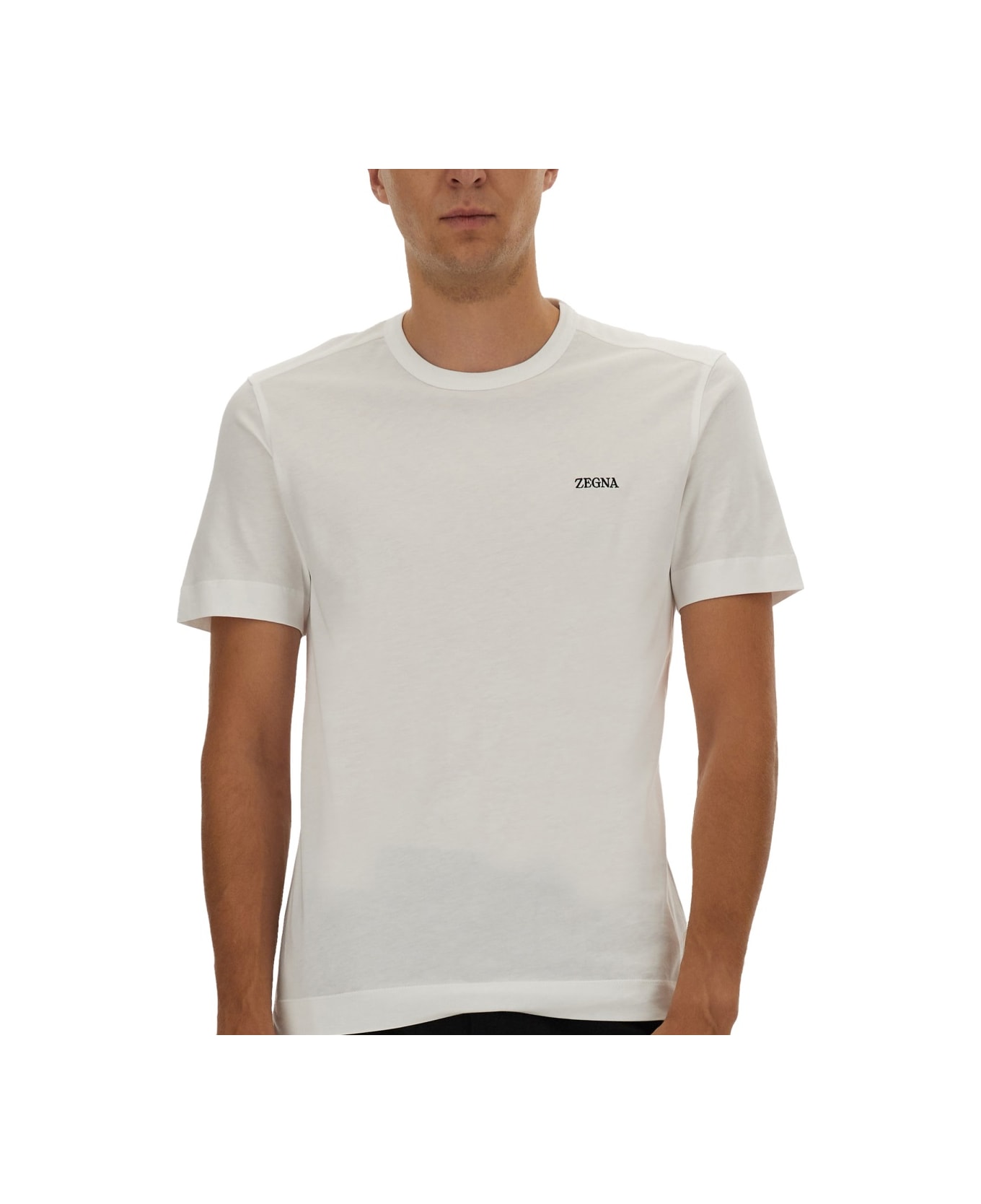 Zegna T-shirt With Logo - WHITE