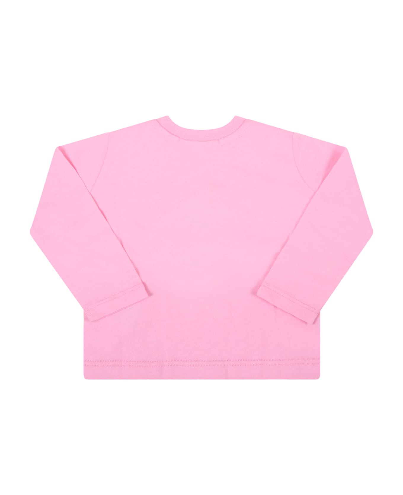 MSGM Pink T-shirt For Baby Girl With Logo - Pink
