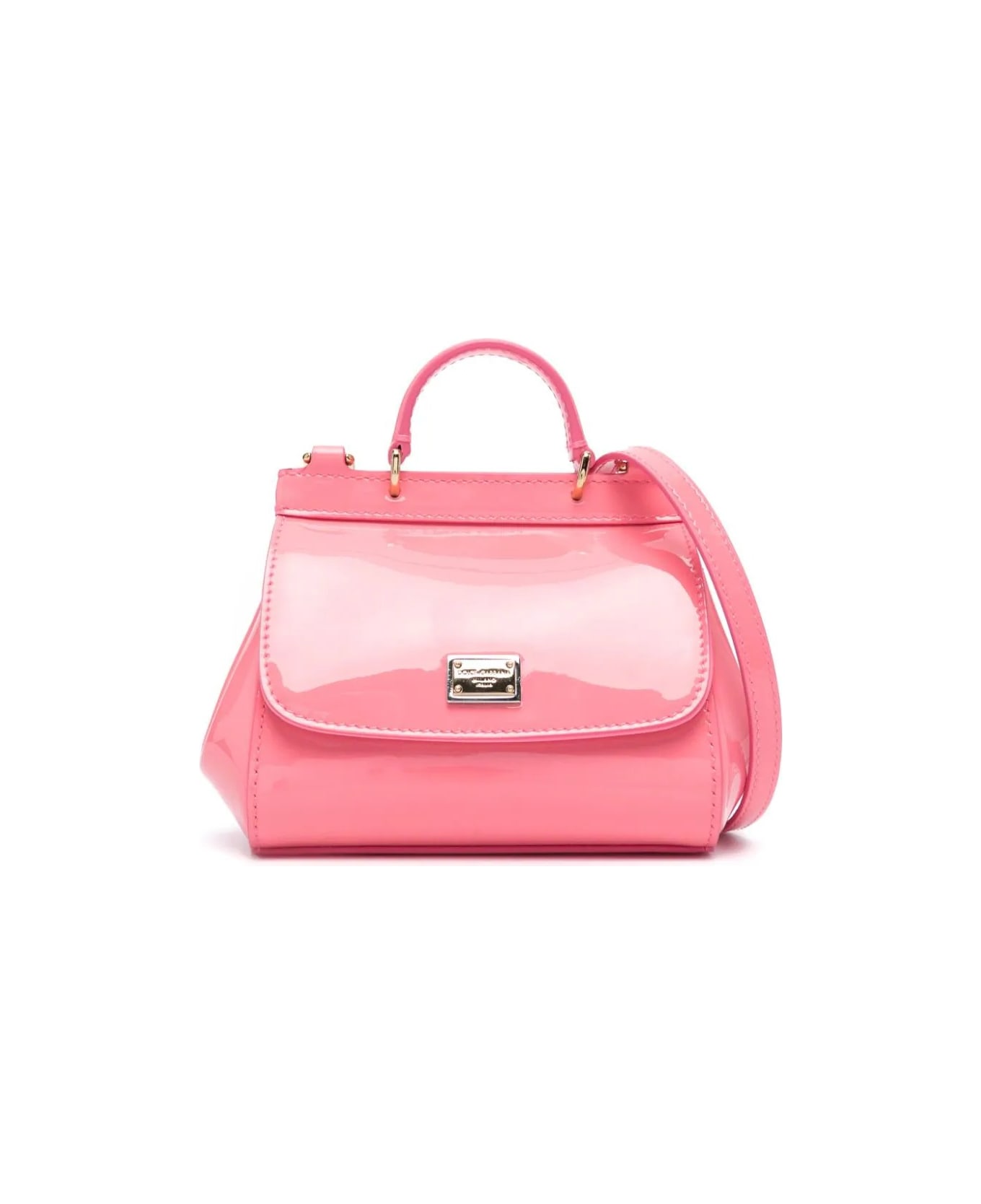 Dolce & Gabbana Mini Sicily Bag In Pink Patent Leather - Pink アクセサリー＆ギフト