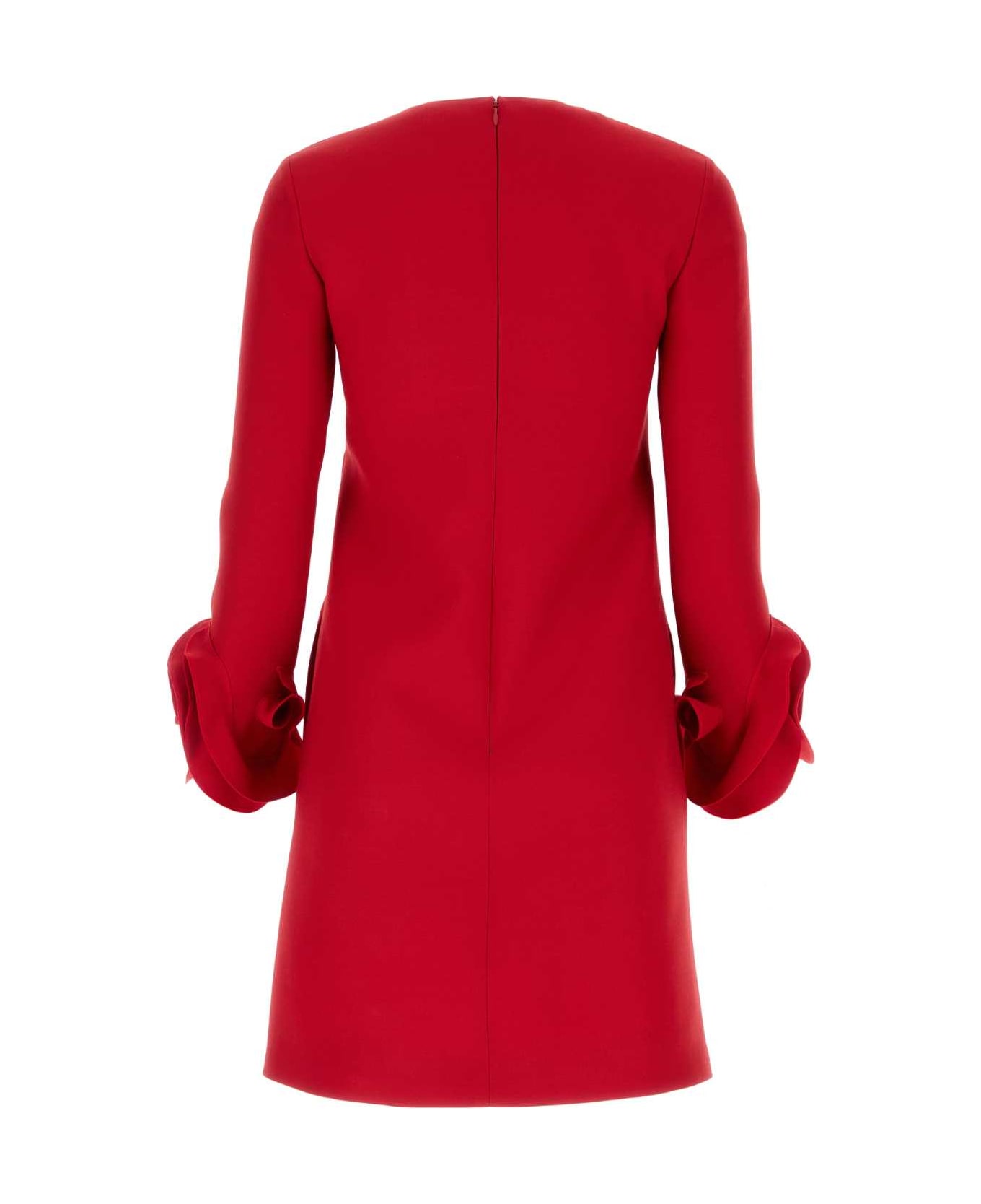 Valentino Garavani Red Wool Blend Dress - ROSSO ワンピース＆ドレス