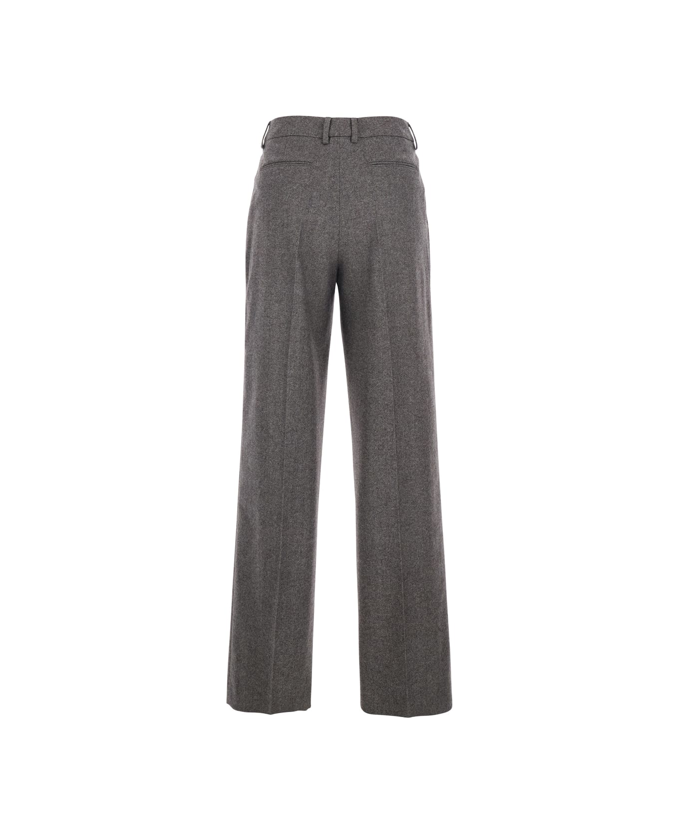 PT Torino 
lola
 Grey Pants With Belt Loops In Wool And Cashmere Woman - Grey
