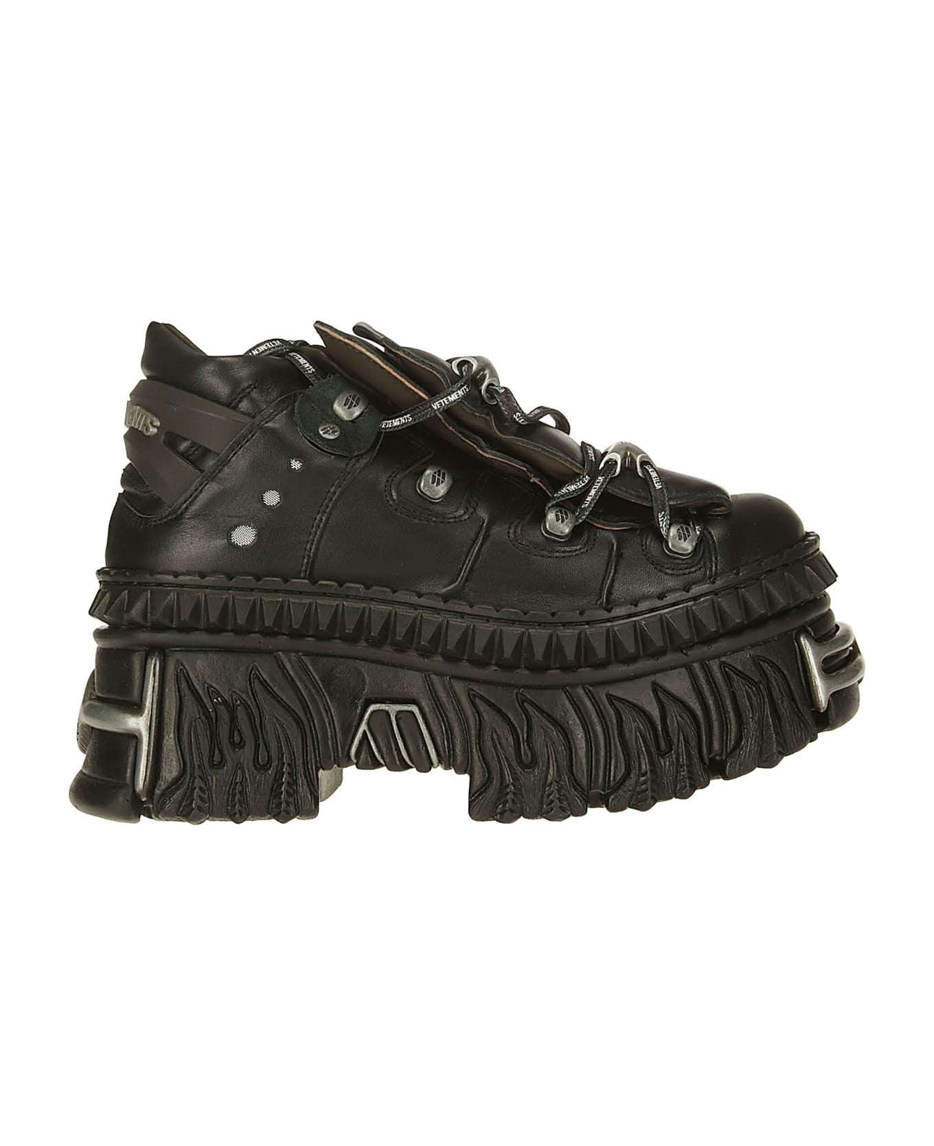 VETEMENTS xnewrock Platform Sneakers - BLACK