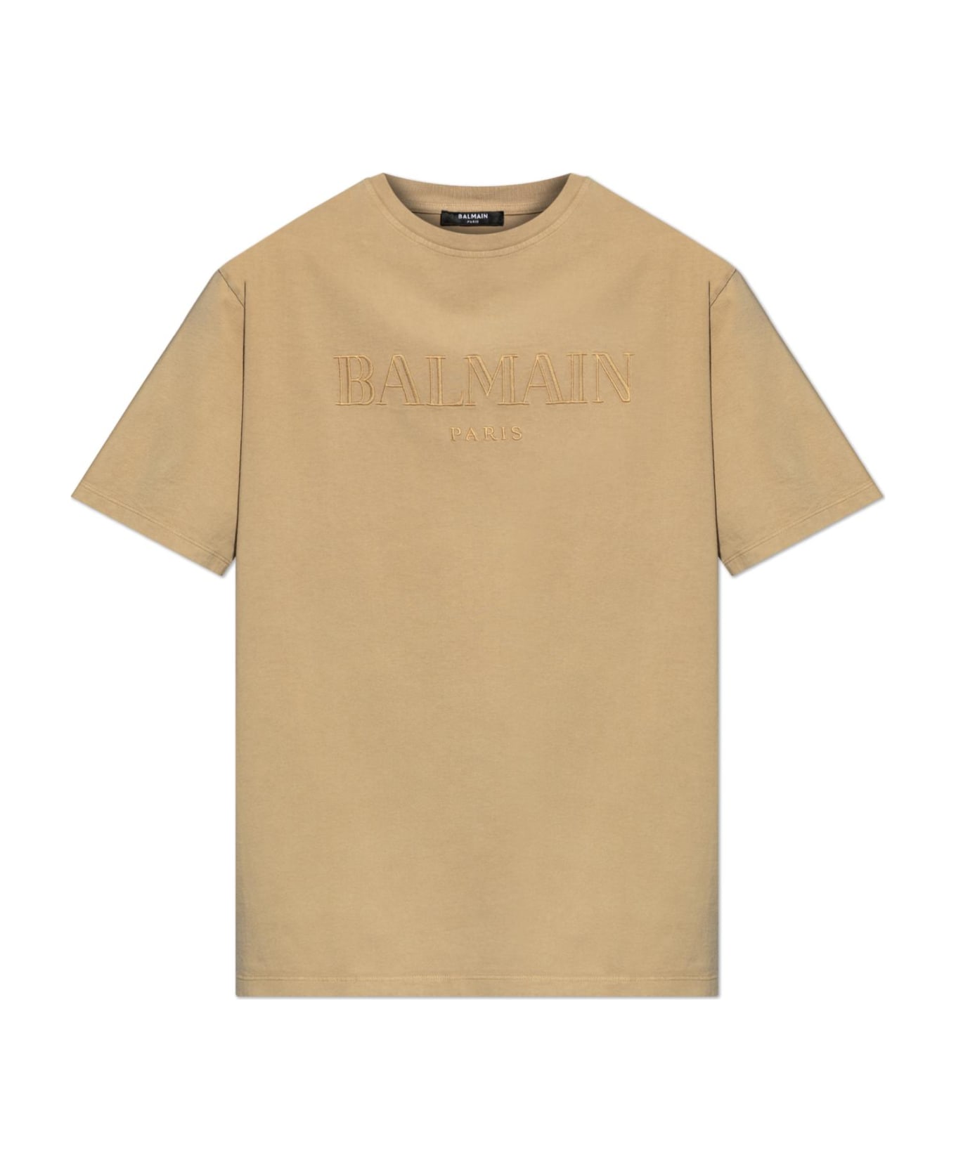 Balmain T-shirt With Logo - Beige