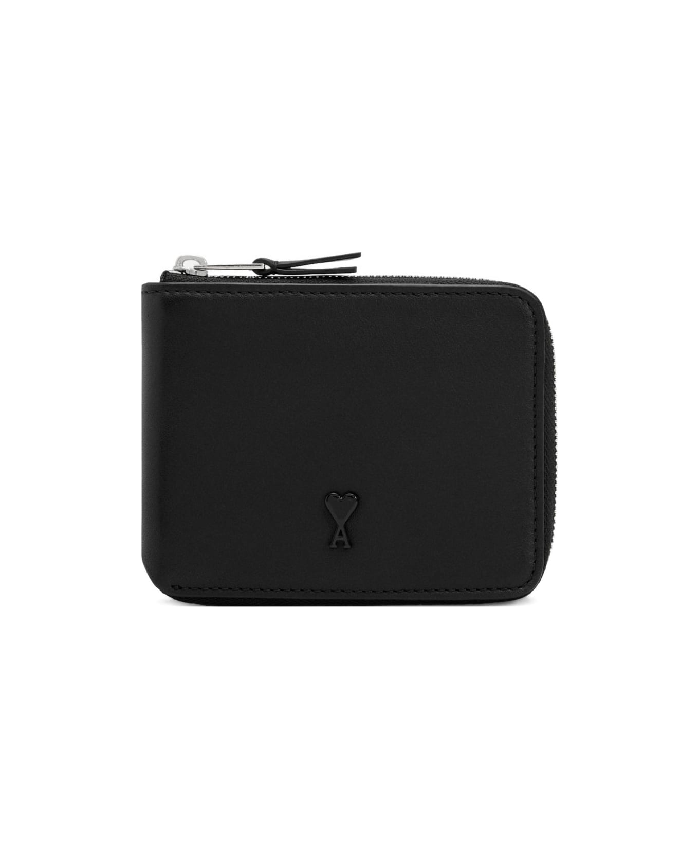 Ami Alexandre Mattiussi Ami Paris Ami De Coeur Wallet - Black