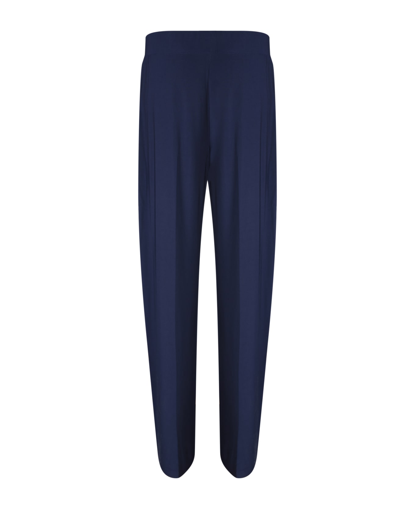 Norma Kamali Blue Low Rise Pleated Trousers - Blue