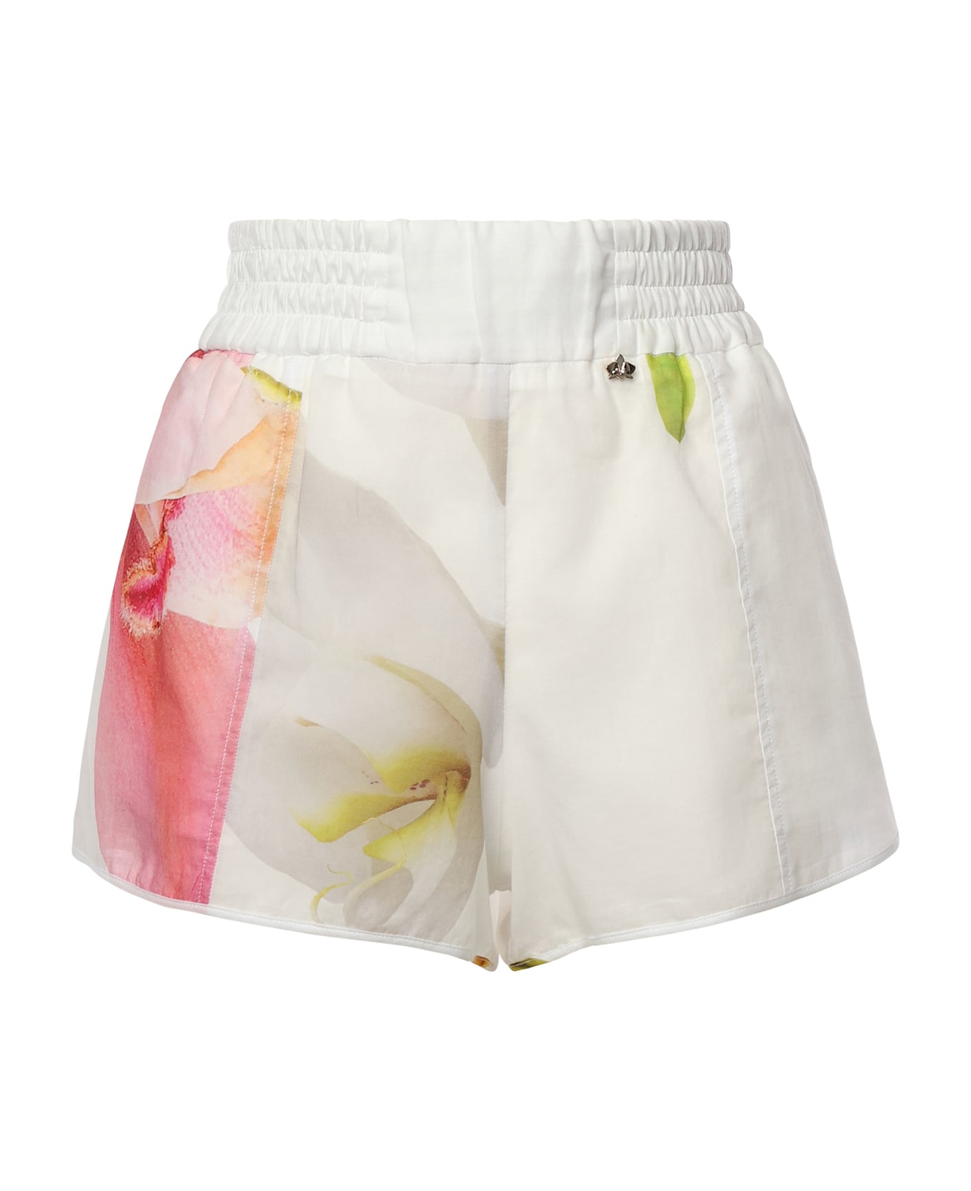 Genny High-waisted Shorts - White