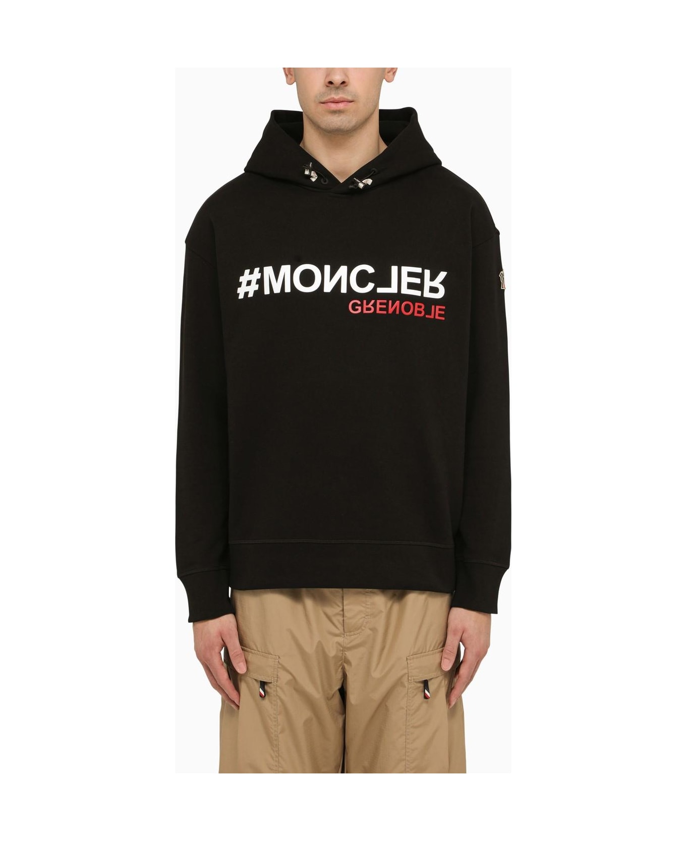 Moncler Grenoble Black Cotton Sweatshirt With Logo - 999