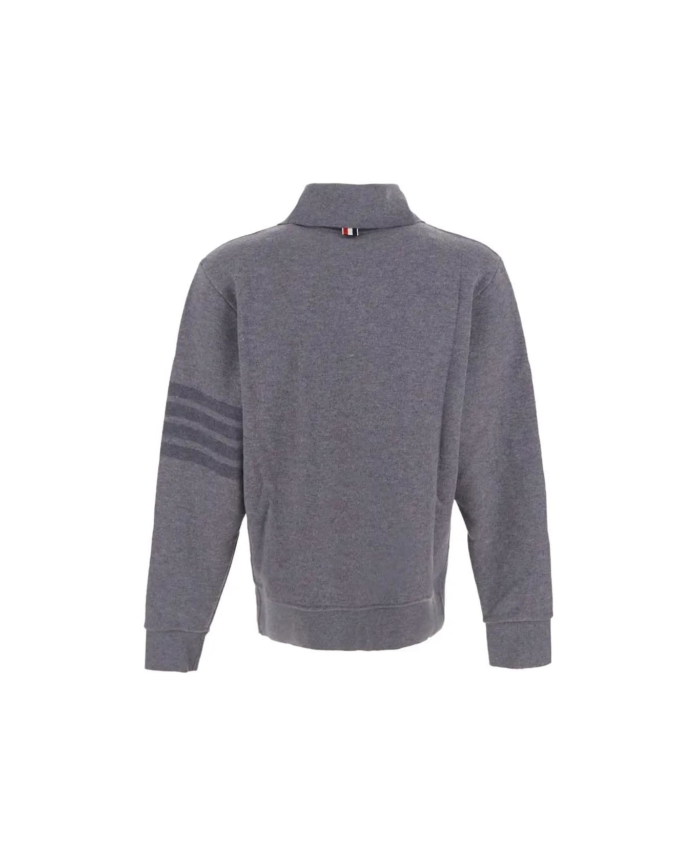 Thom Browne Funnel Neck Pullover - Grey