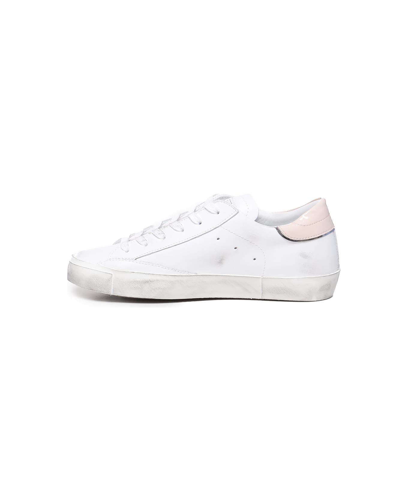 Philippe Model Prsx Casual Leather Sneaker - WHITE, pink