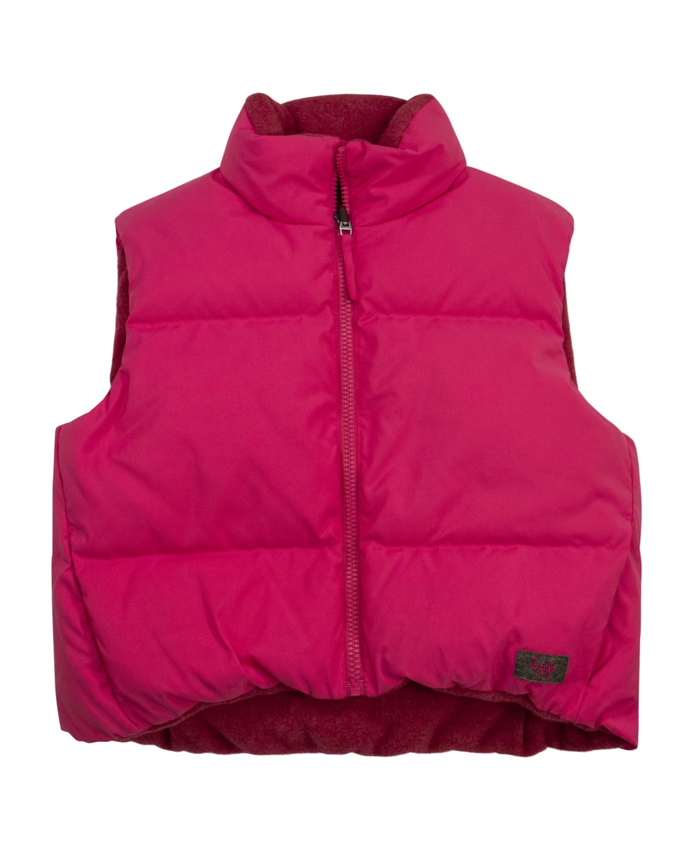 Il Gufo Reversible Down Waistcoat - Fuchsia