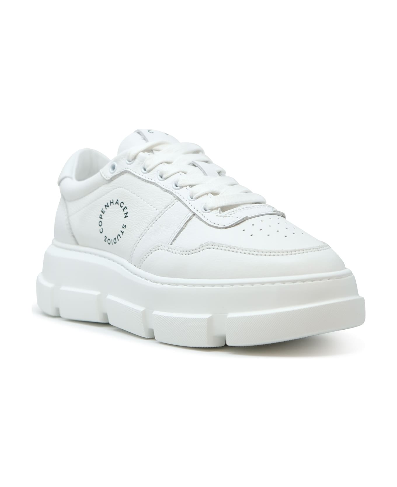 Copenhagen Leather Sneakers - WHITE
