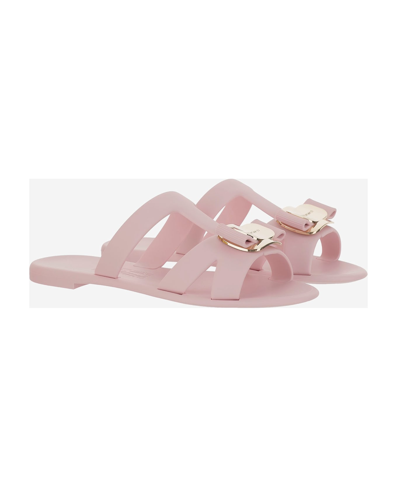 Ferragamo New Vara Rubber Sandals - Pink