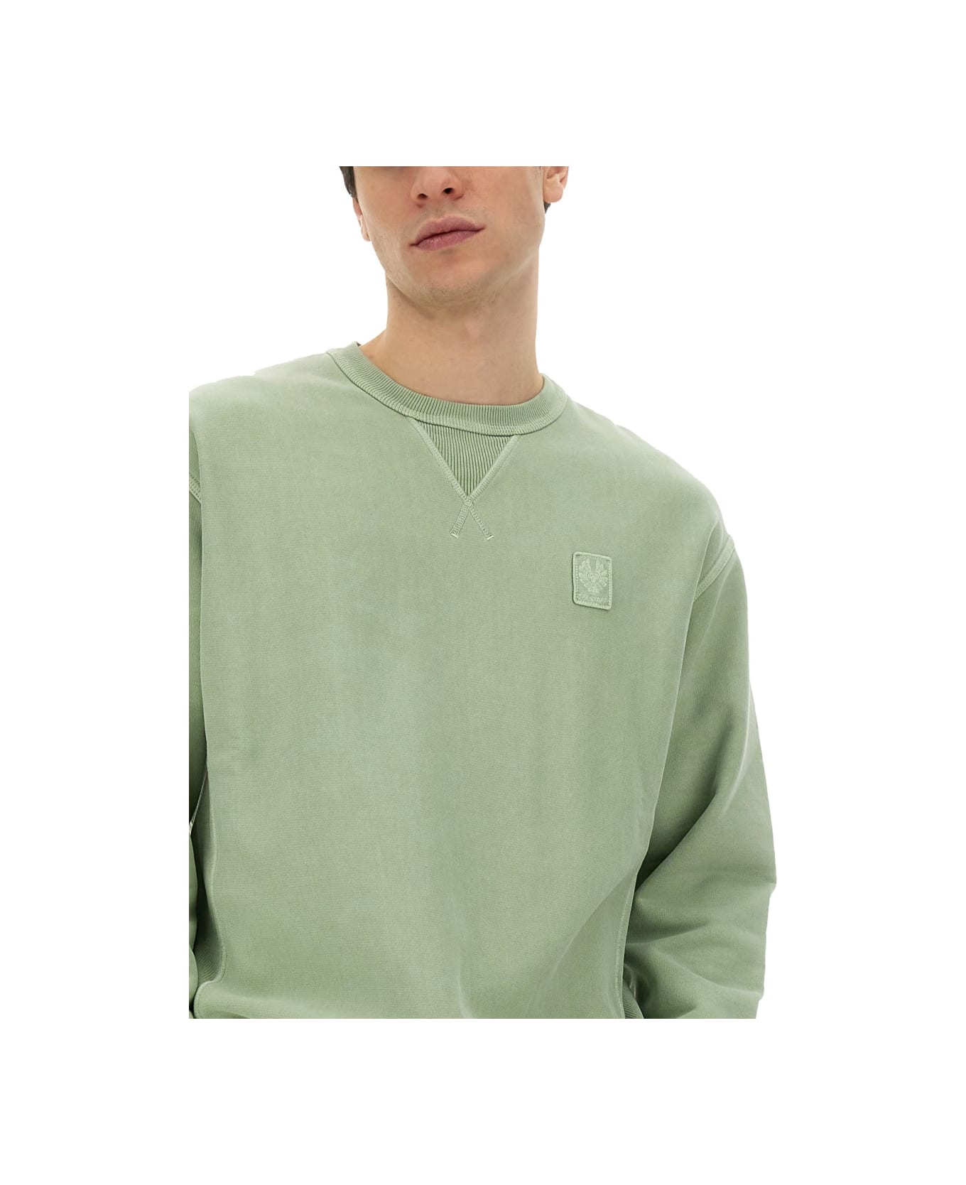Belstaff Sweatshirt With Logo - GREEN フリース