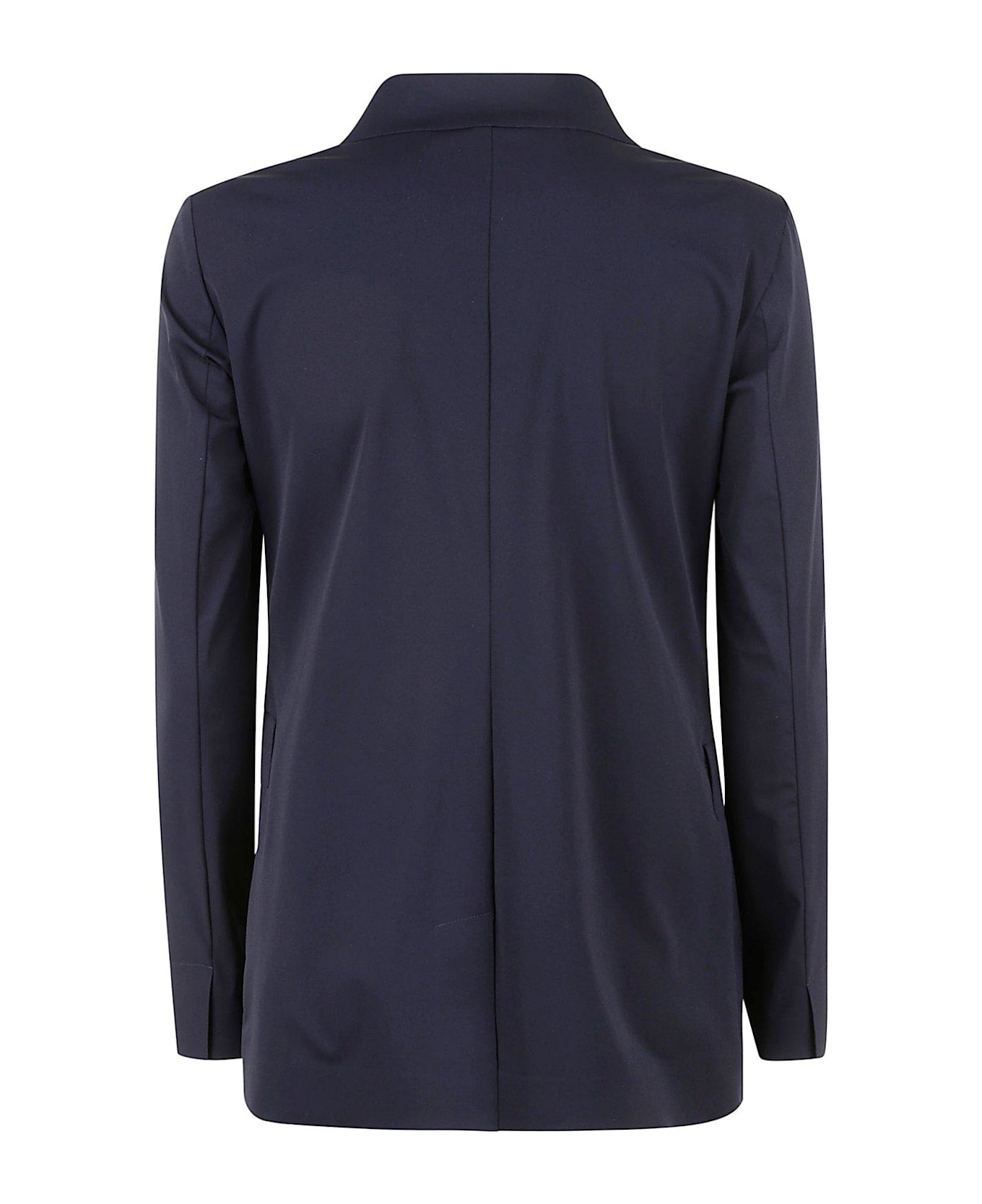 Max Mara Single-breasted Long-sleeved Jacket - NAVY