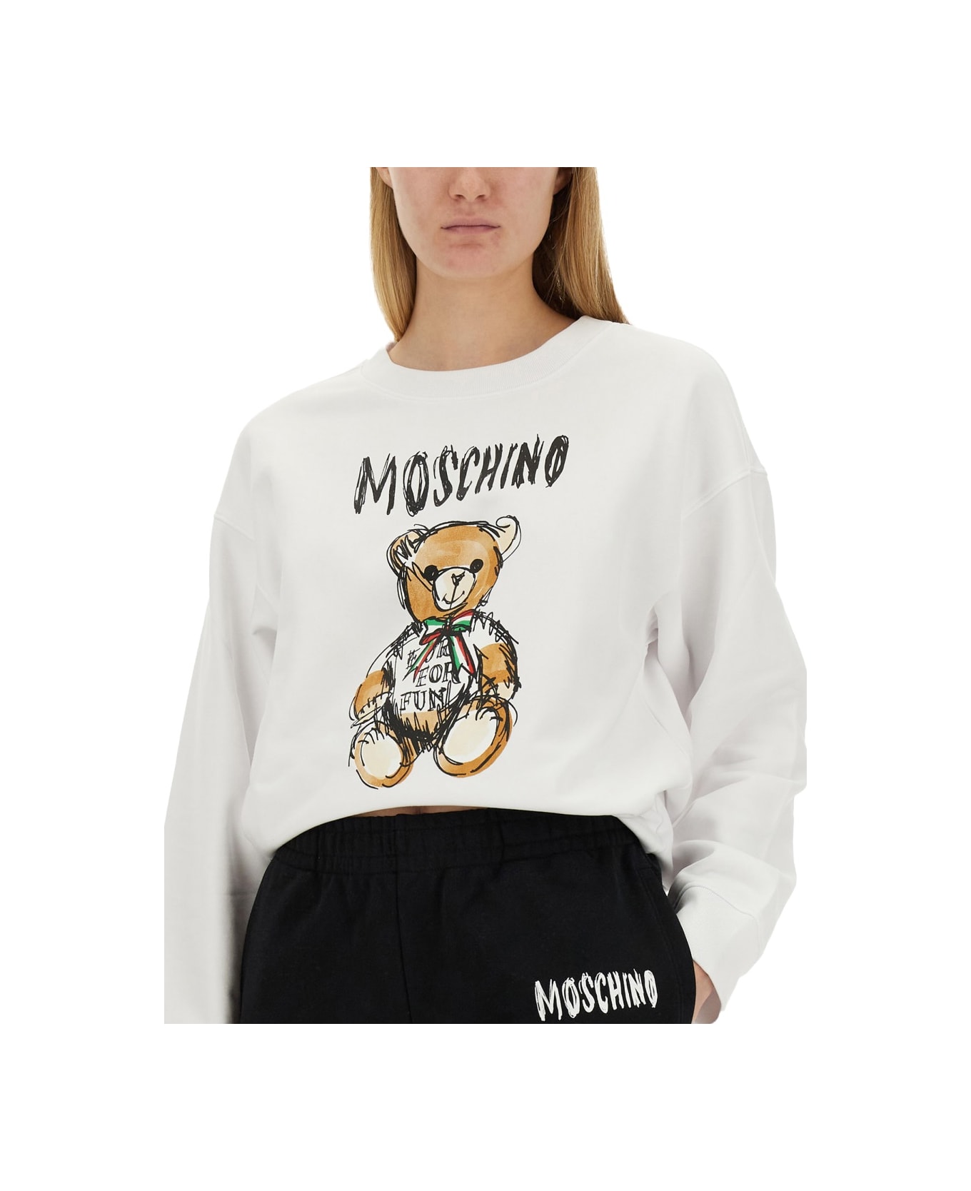 Moschino Sweatshirt With Logo - WHITE