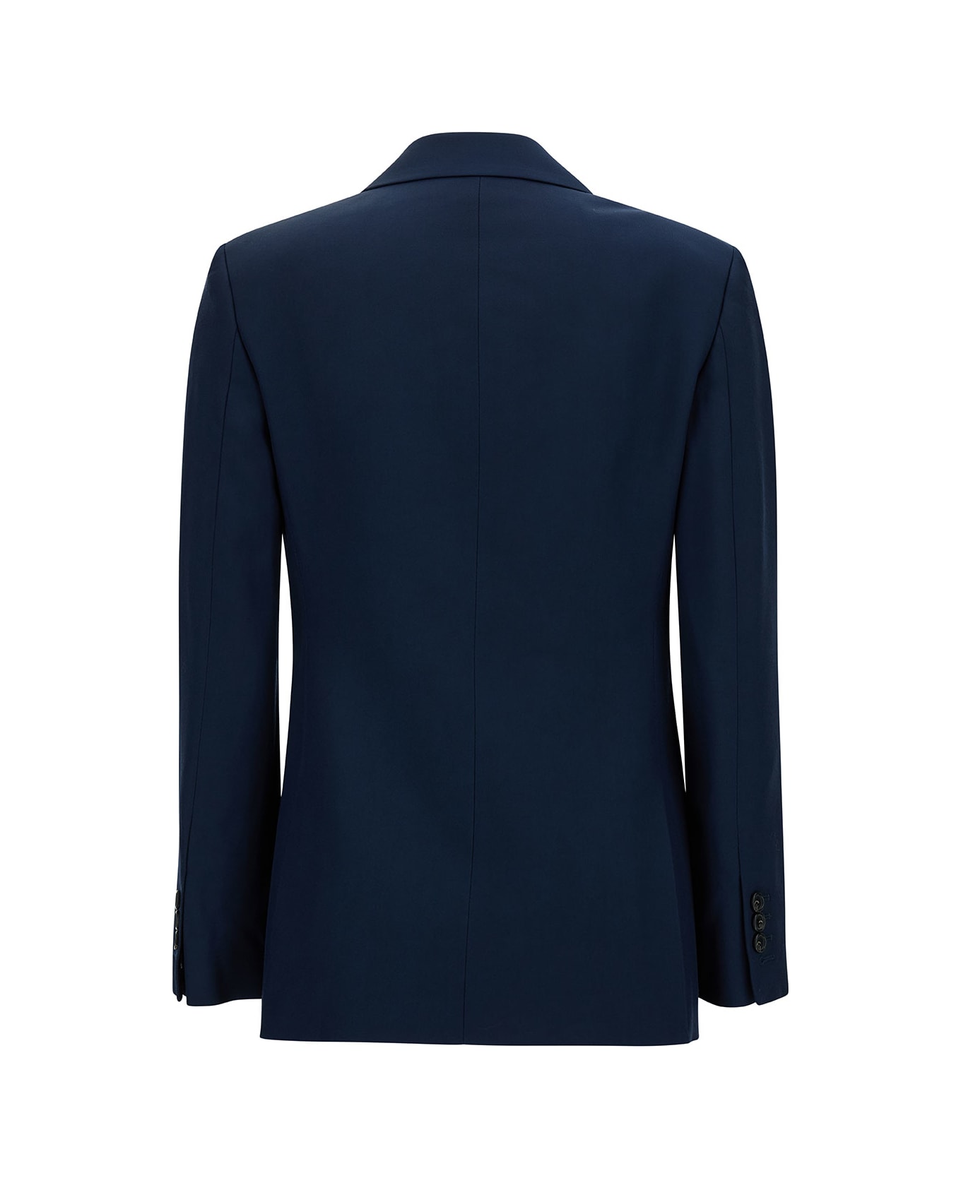 Theory Blue Double-breasted Jacket With Notched Revers In Viscose Woman - Blu