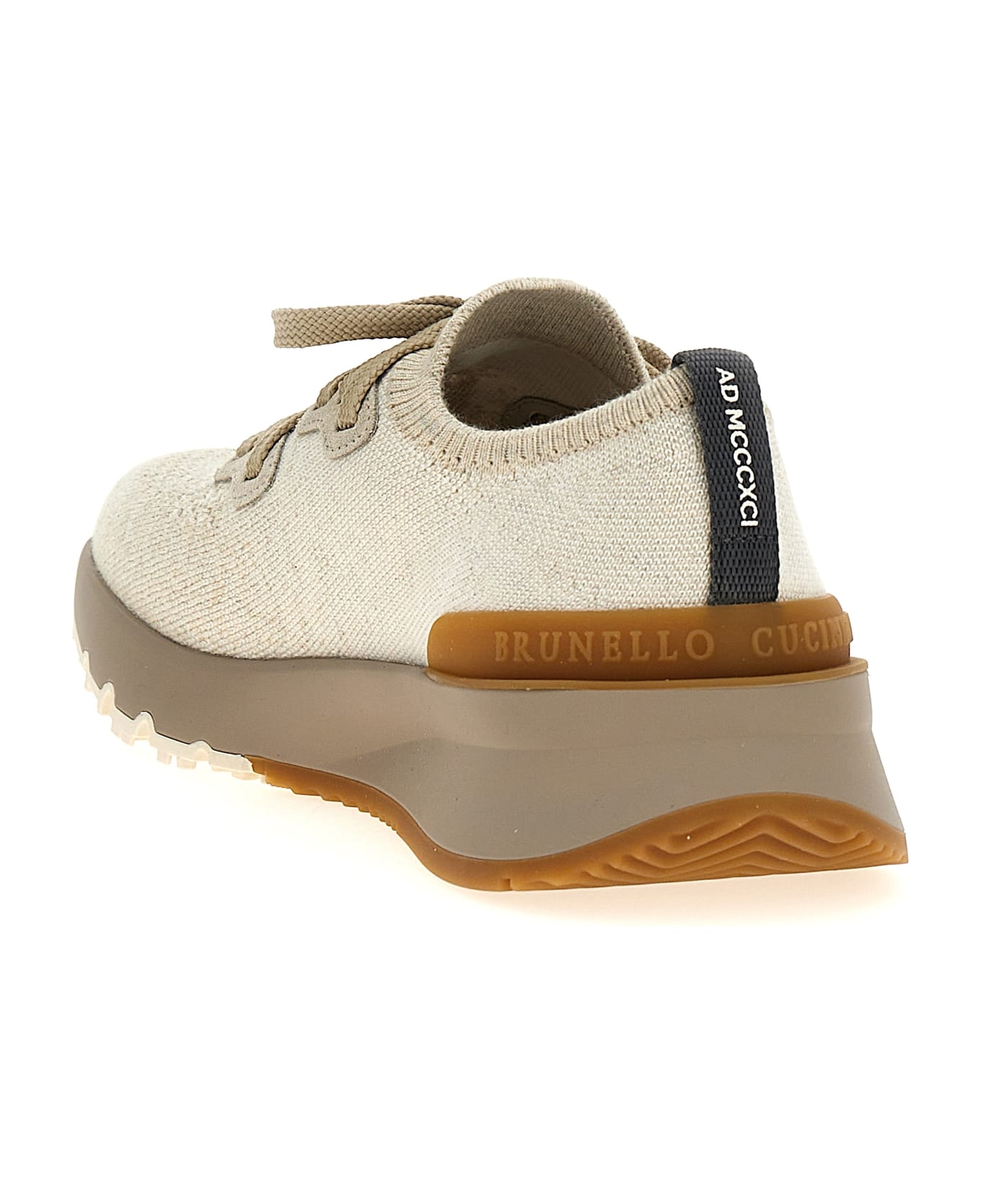 Brunello Cucinelli Knitted Sneakers - Beige