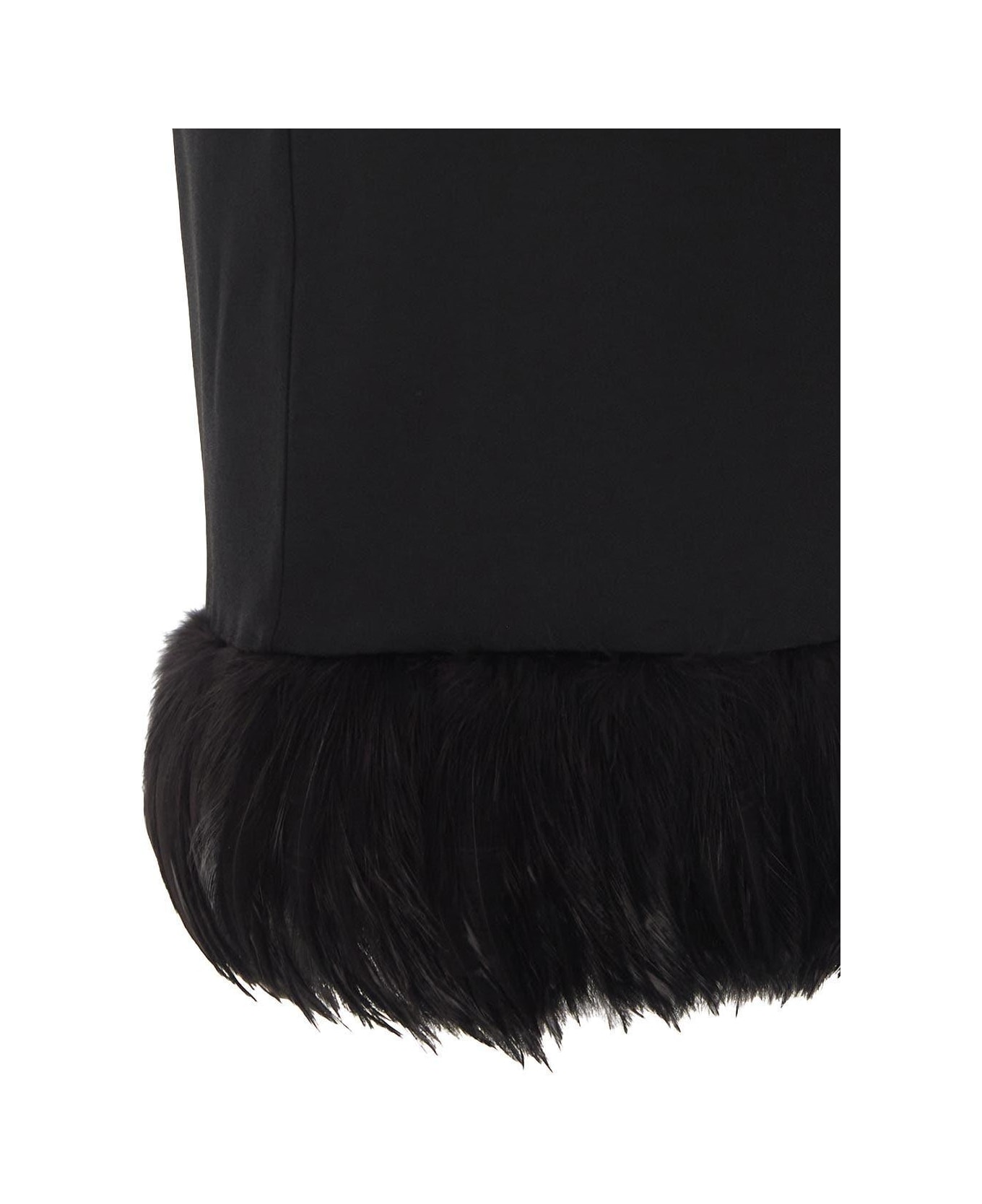 Saint Laurent Feathers Dress - Black ワンピース＆ドレス