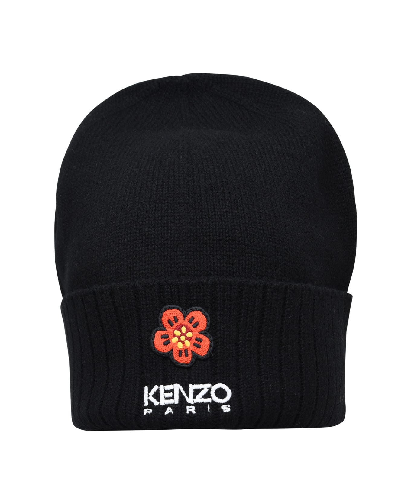 Kenzo Black Wool Beanie - Black 帽子