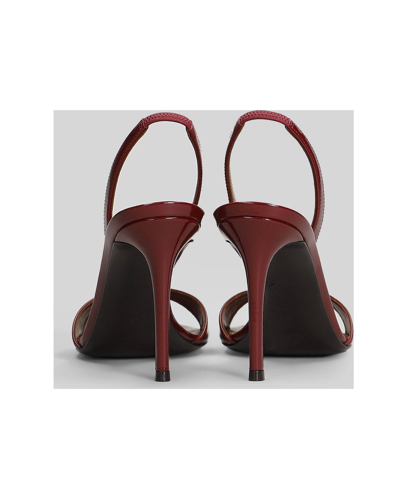 Giuseppe Zanotti Lilibeth 90 Sandals In Bordeaux Patent Leather - bordeaux