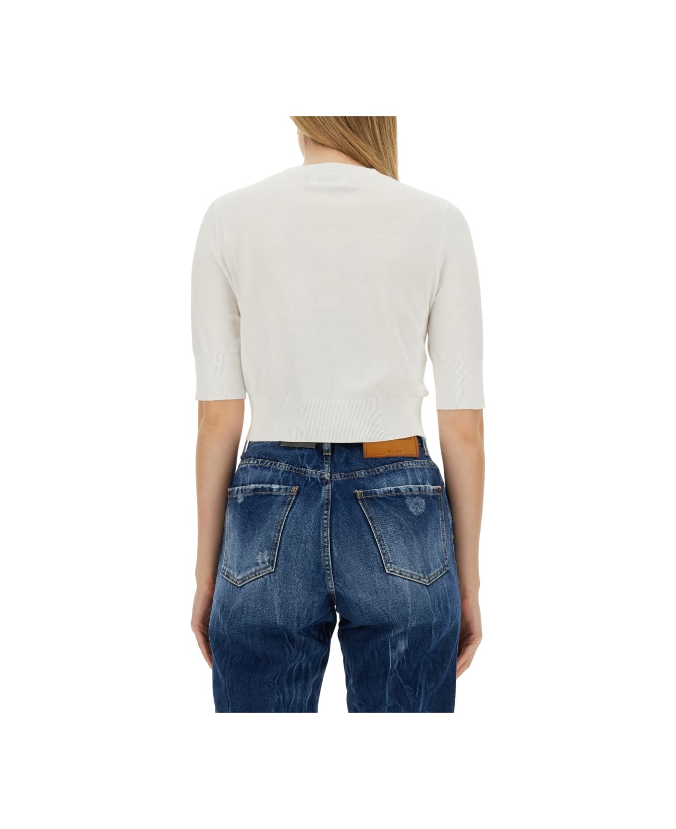 Dsquared2 Cropped Shirt - WHITE