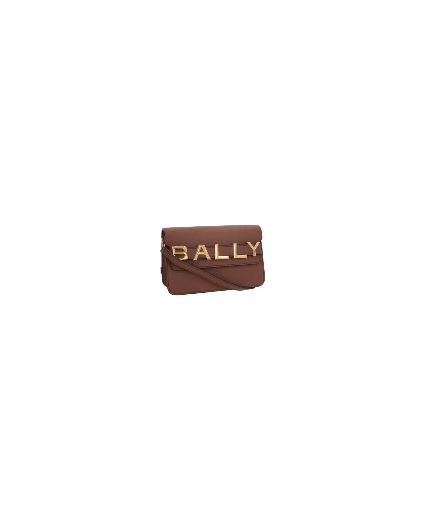 Bally Logo Plaque Crossbody Bag - Brown