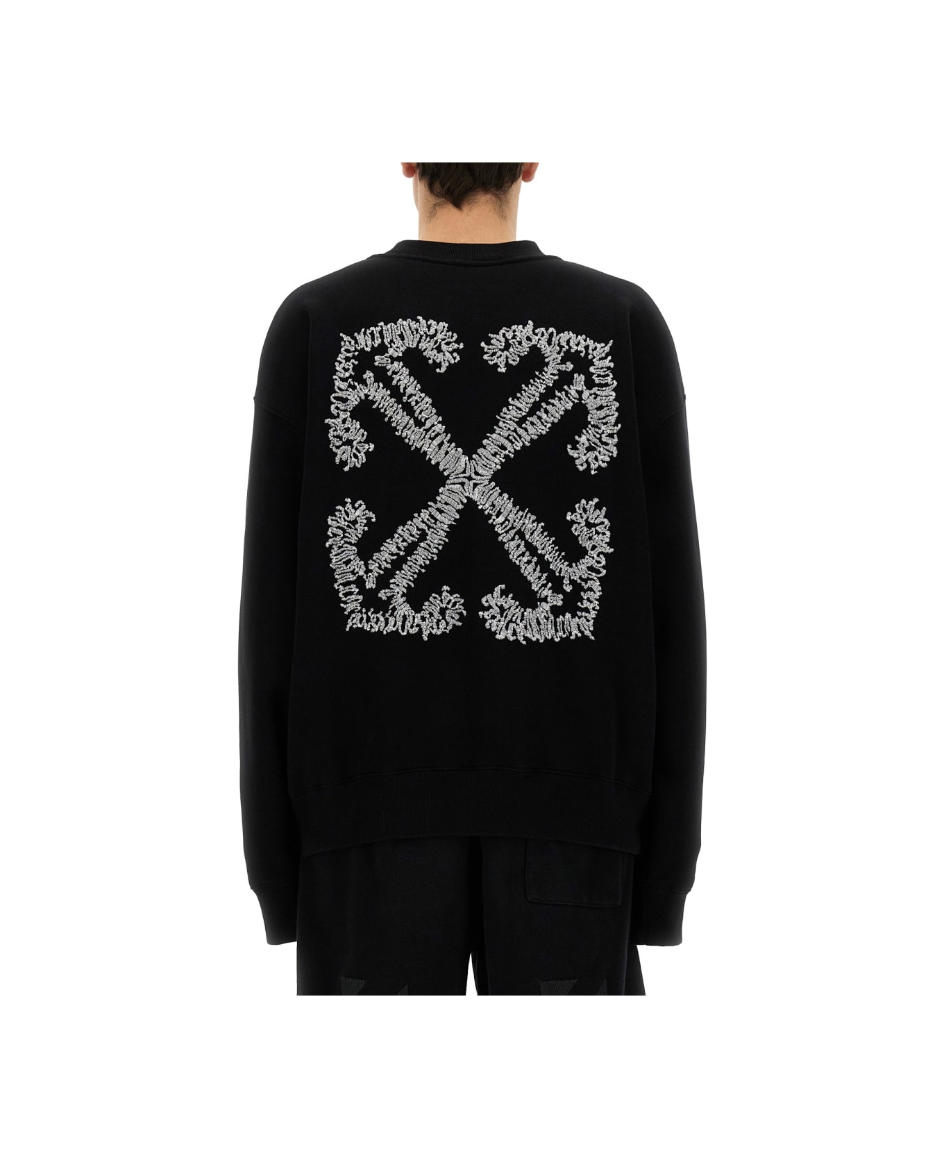 Off-White Sweatshirt With Logo - BLACK