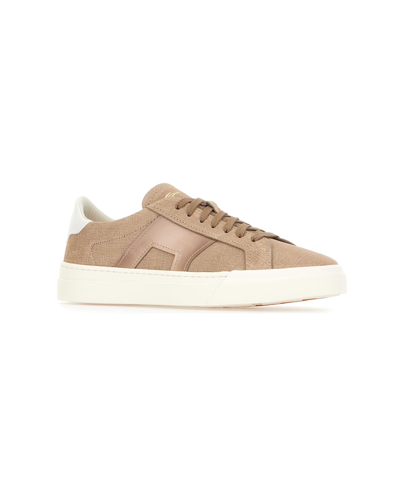 Santoni Cappuccino Fabric Sneakers - BROWN