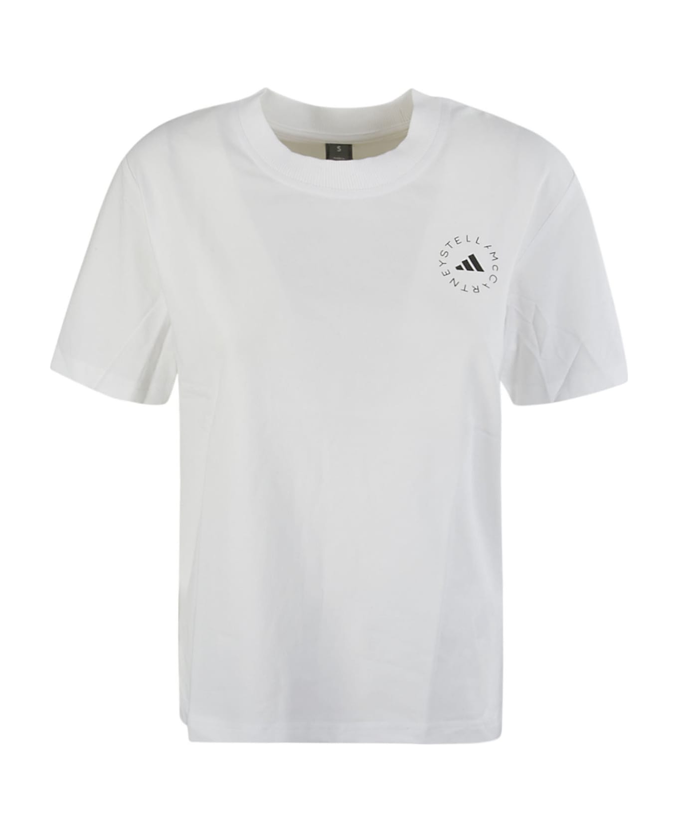 Adidas by Stella McCartney Logo Printed Crewneck T-shirt - WHITE