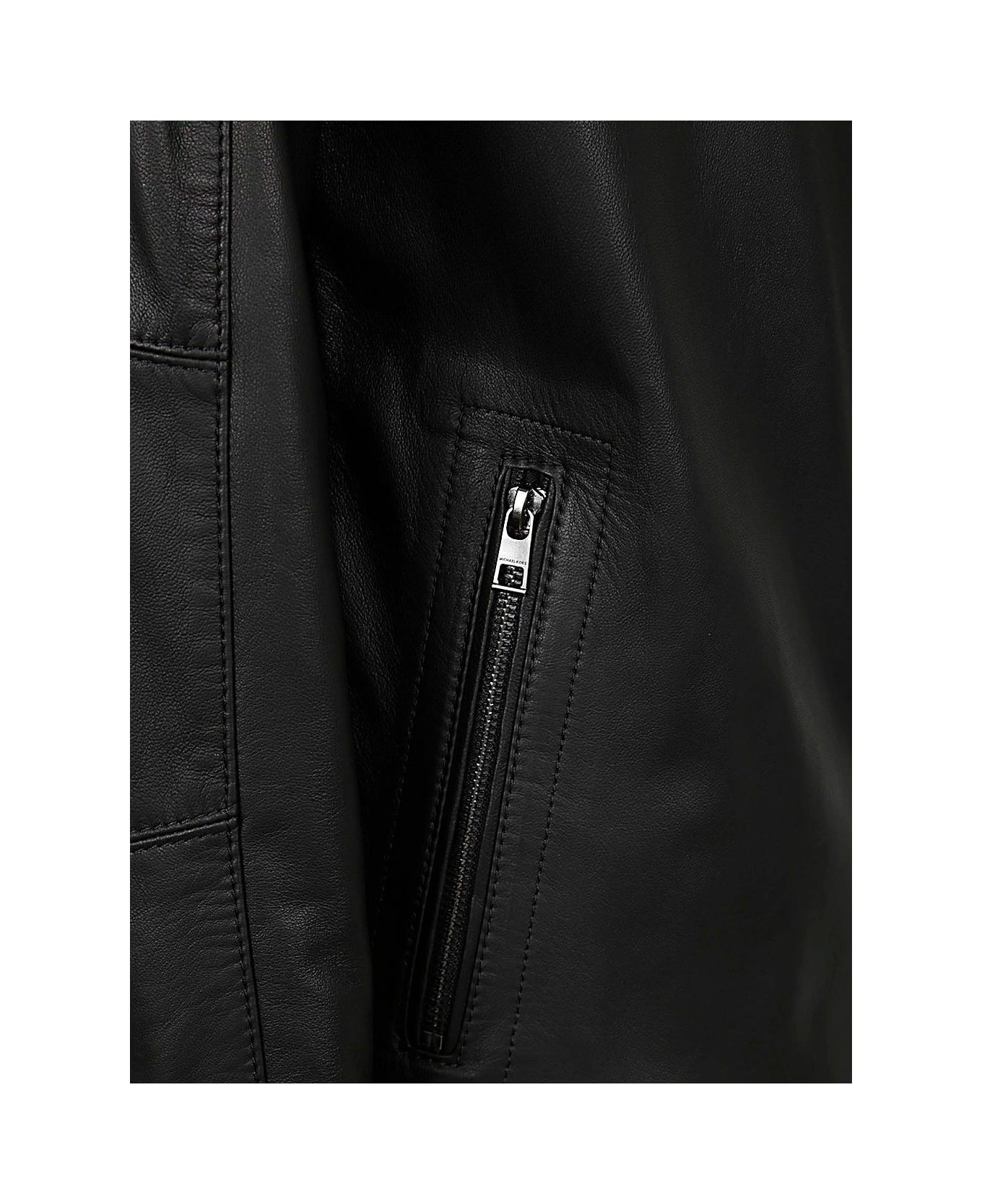Michael Kors Zip-up Racer Jacket - Black