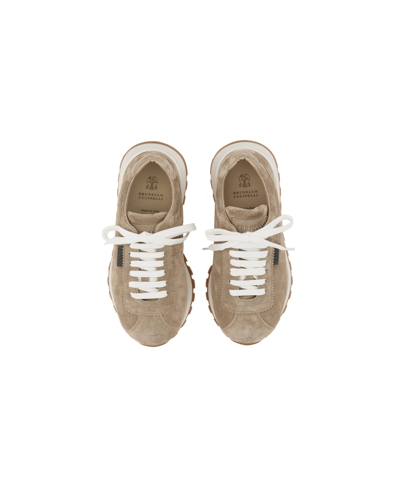Brunello Cucinelli Sneaker Running In Camoscio