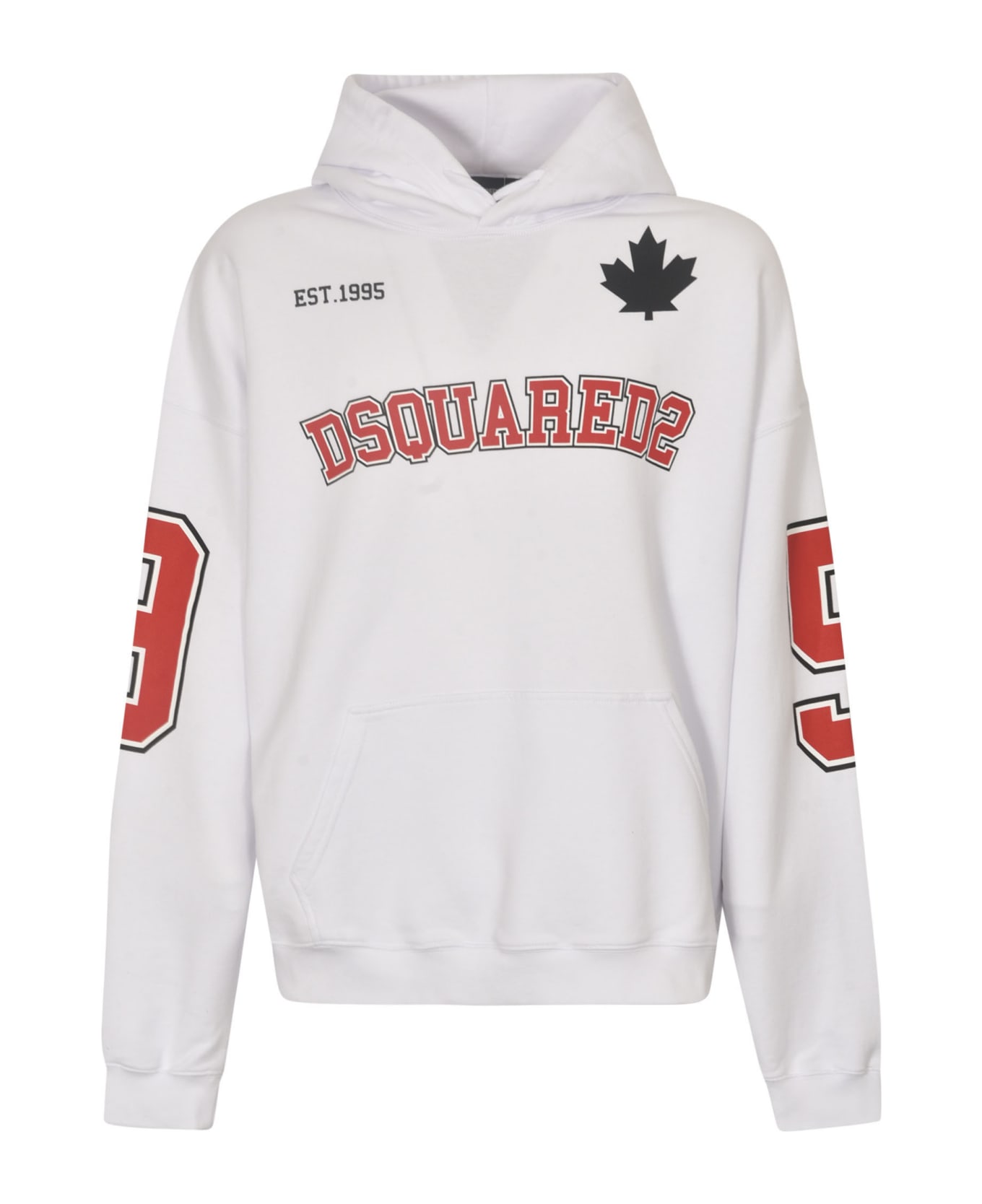 Dsquared2 Loose Fit Hoodie - White フリース
