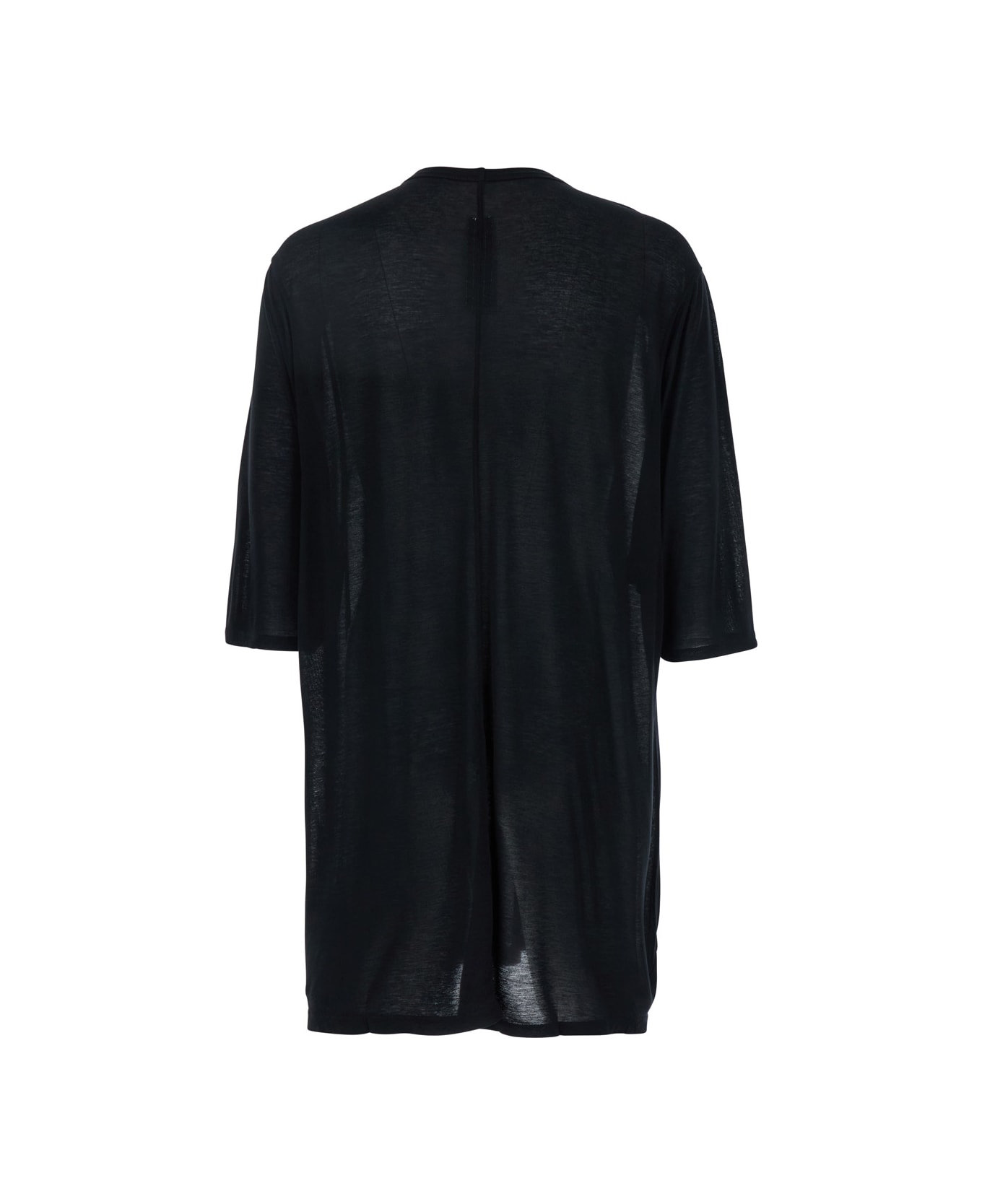 Rick Owens 
jumbo
 Black Round Neck T-shirt In Cotton Man - Black
