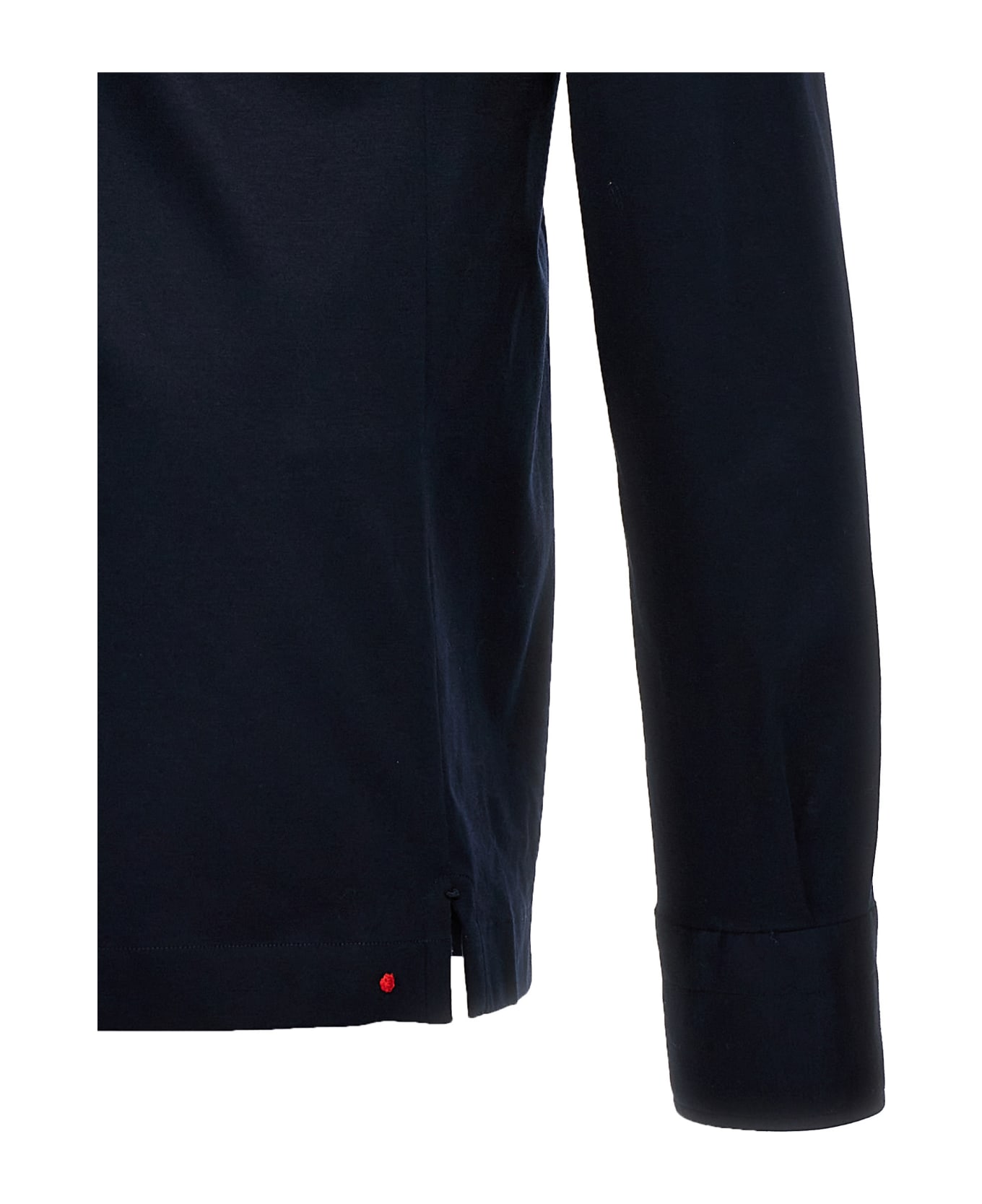 Kiton Long Sleeve Polo Shirt - Blue